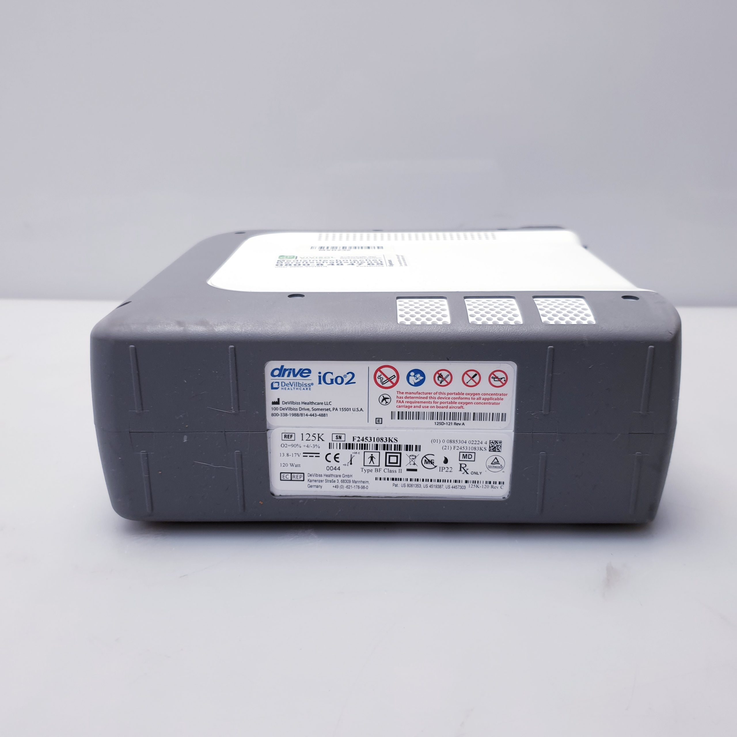 Drive iGo2 Portable Oxygen Concentrator 125K, RRC2040‑2 Sauerstoffkonzentrator – Ohne Netzteil thumbnail 8