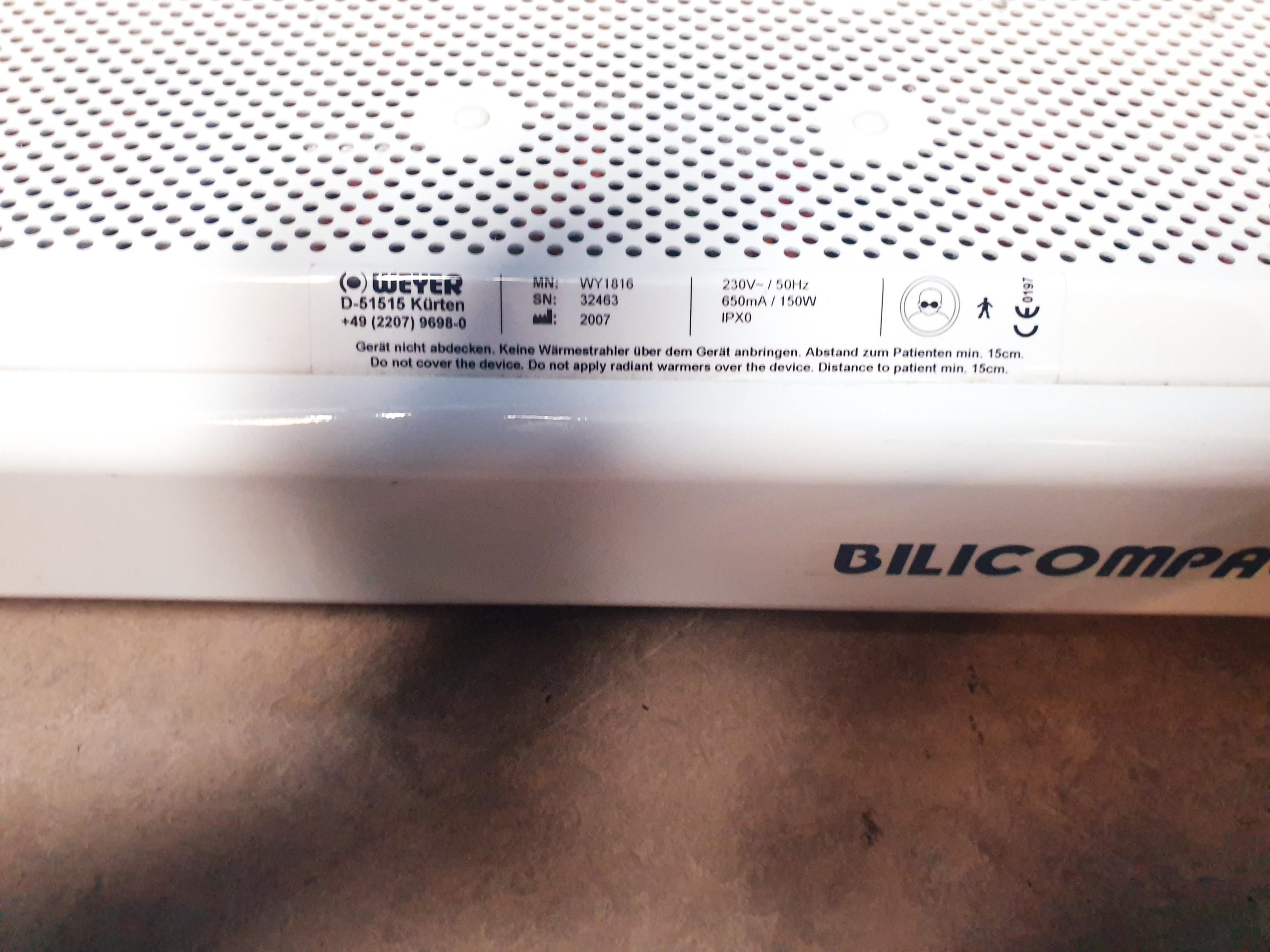 Weyer Bili Compact – Bilicompact Phototherapielampe für Neugeborene thumbnail 8