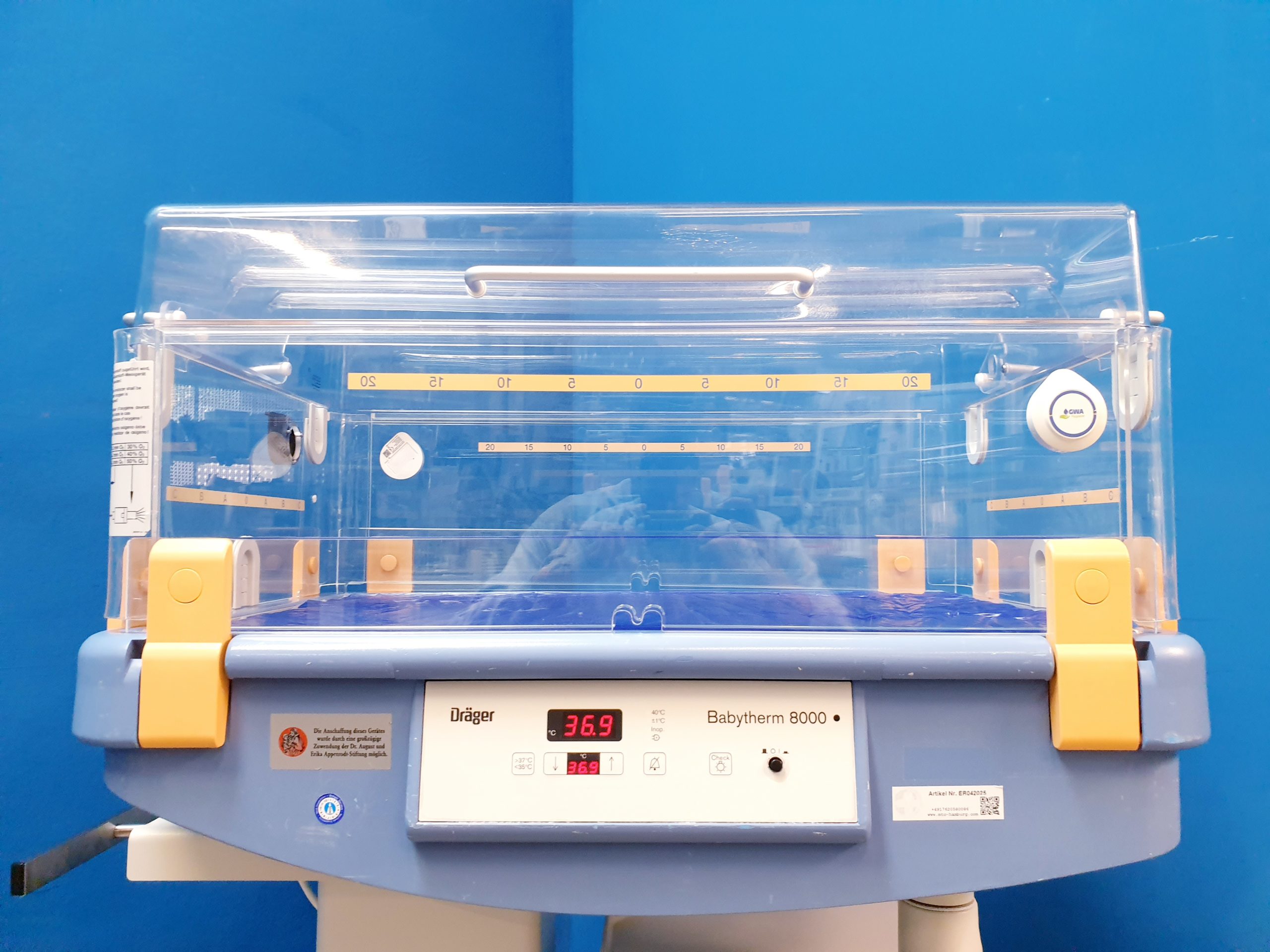 Dräger Draeger Babytherm 8000 Brutkasten Wärmebettchen, Überwachungseinheit thumbnail 6