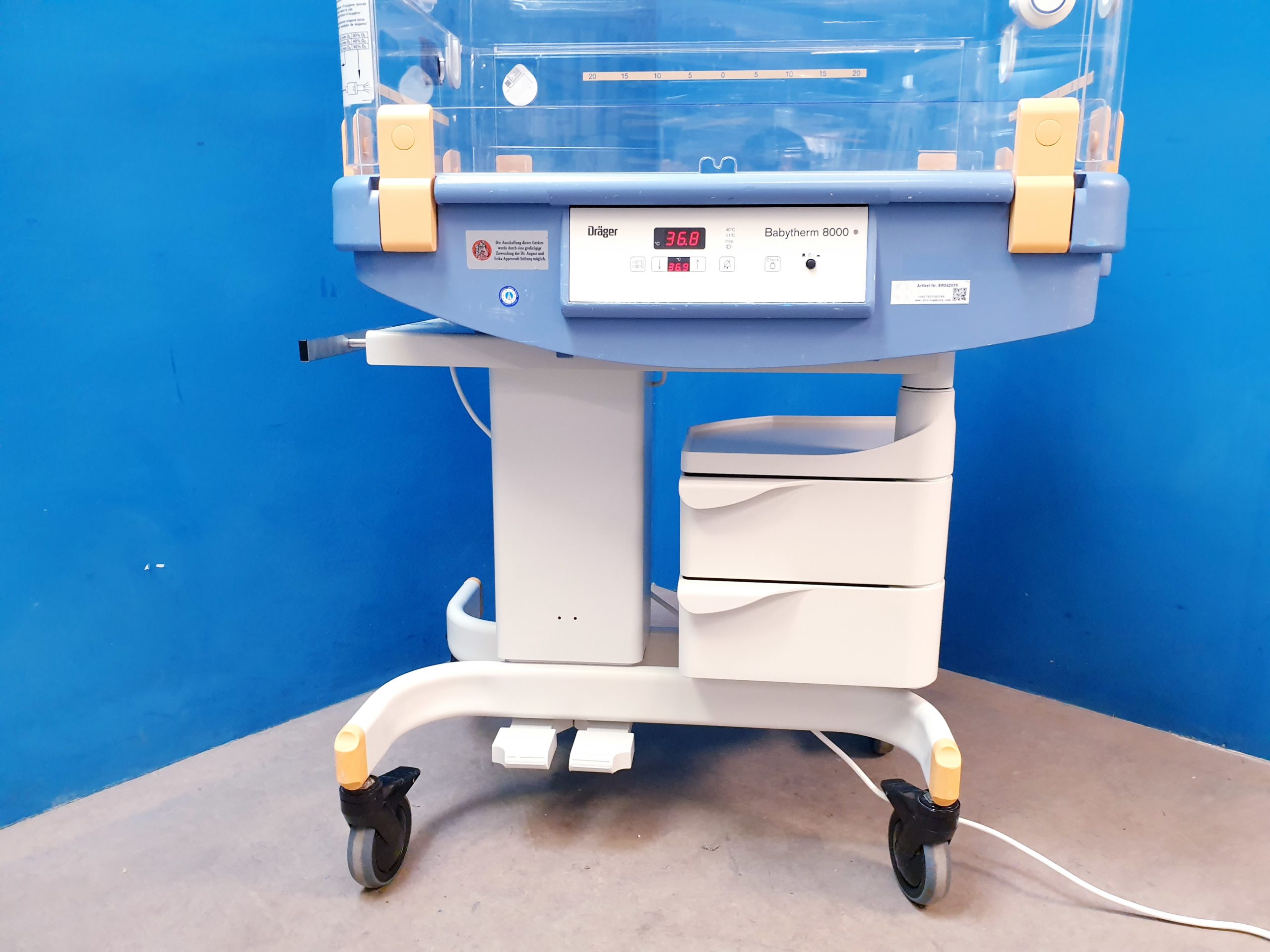 Dräger Draeger Babytherm 8000 Brutkasten Wärmebettchen, Überwachungseinheit thumbnail 7
