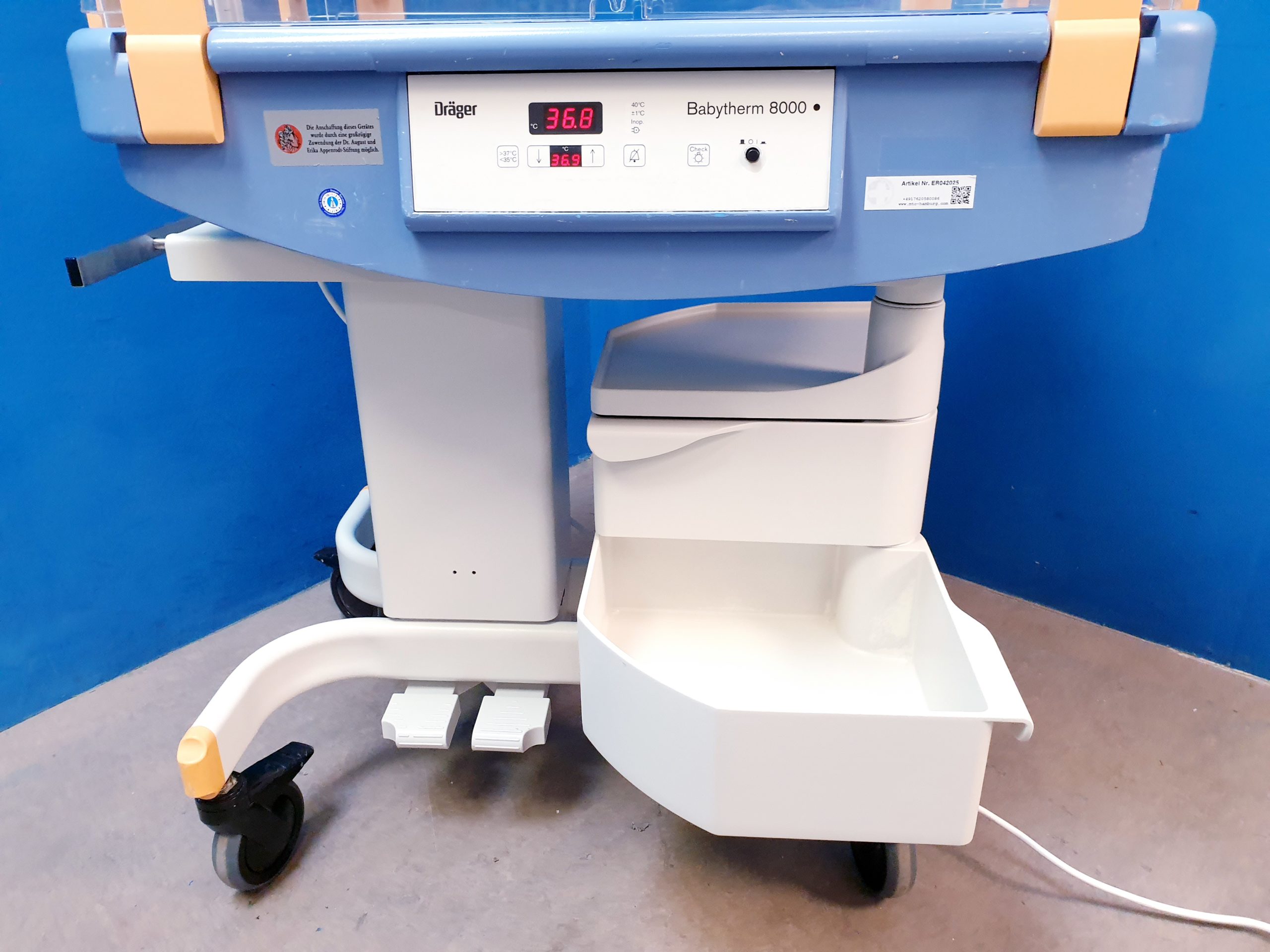 Dräger Draeger Babytherm 8000 Brutkasten Wärmebettchen, Überwachungseinheit thumbnail 9