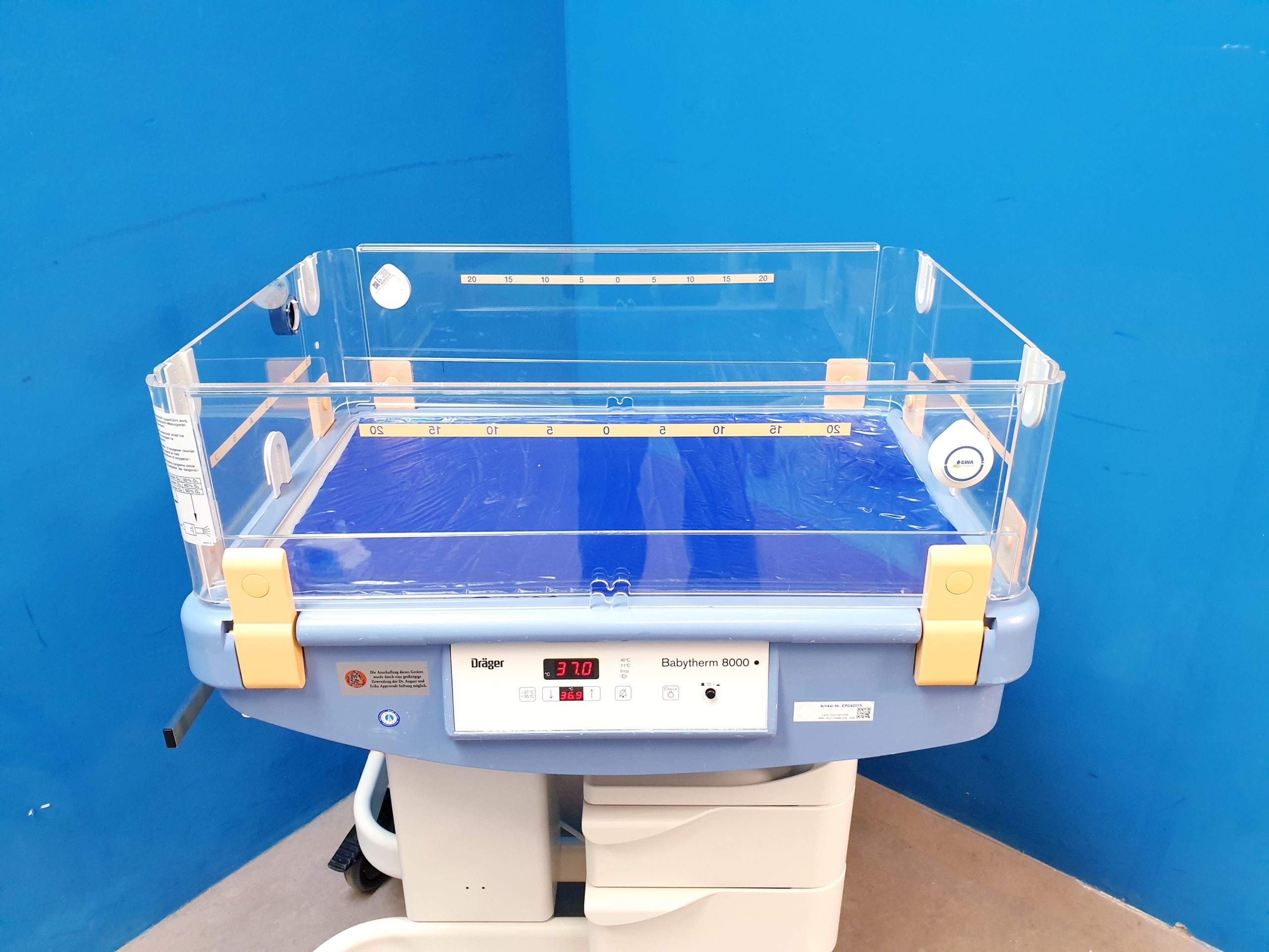 Dräger Draeger Babytherm 8000 Brutkasten Wärmebettchen, Überwachungseinheit thumbnail 14