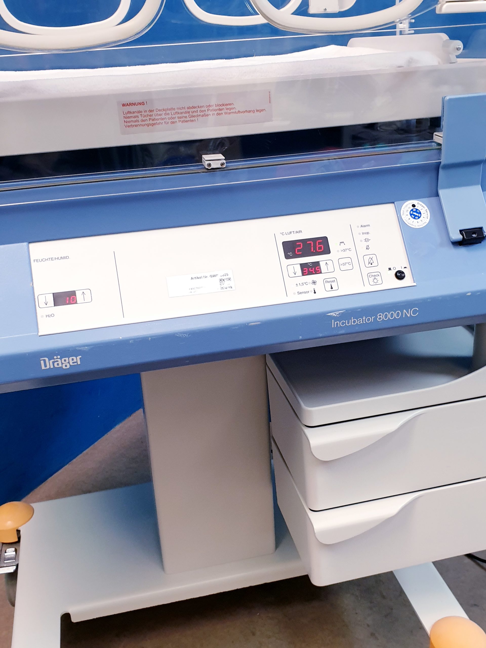 Draeger Dräger 8000NC 8000 NC Incubator Inkubator thumbnail 2