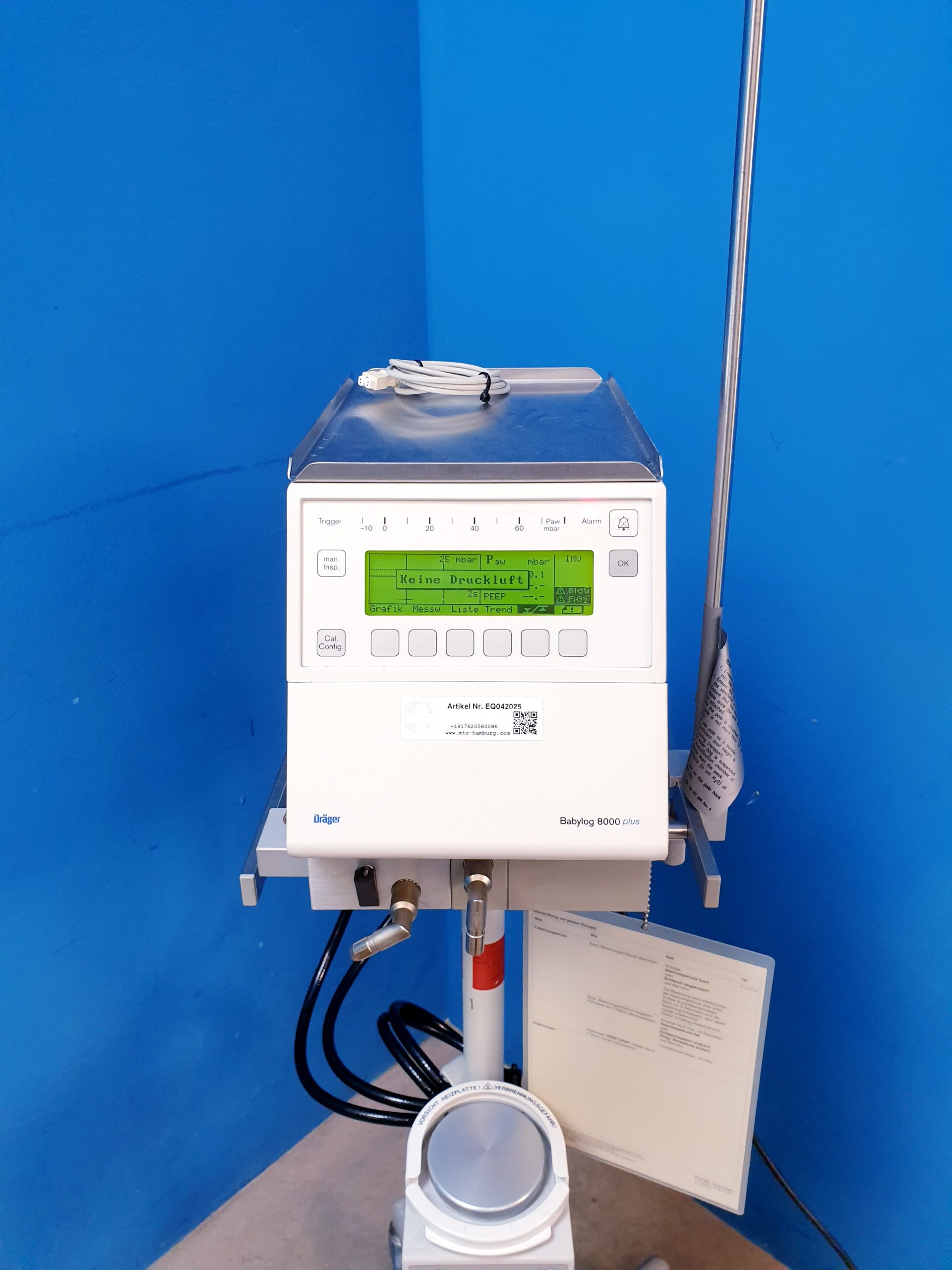 Drager Dräger Babylog 8000 plus + Fisher Paykel MR700 Entfeuchter thumbnail 3