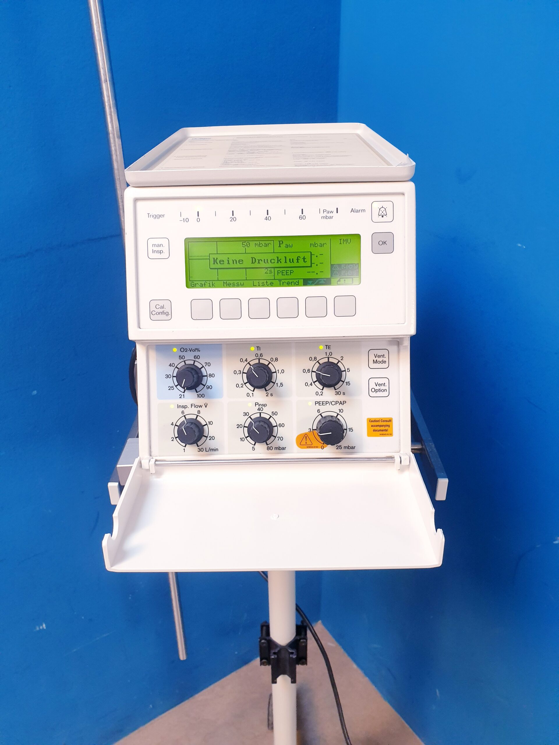 Draeger-Dräger Beatmungsgerät Dräger Babylog 8000 plus+fahrbarem Stativ thumbnail 12