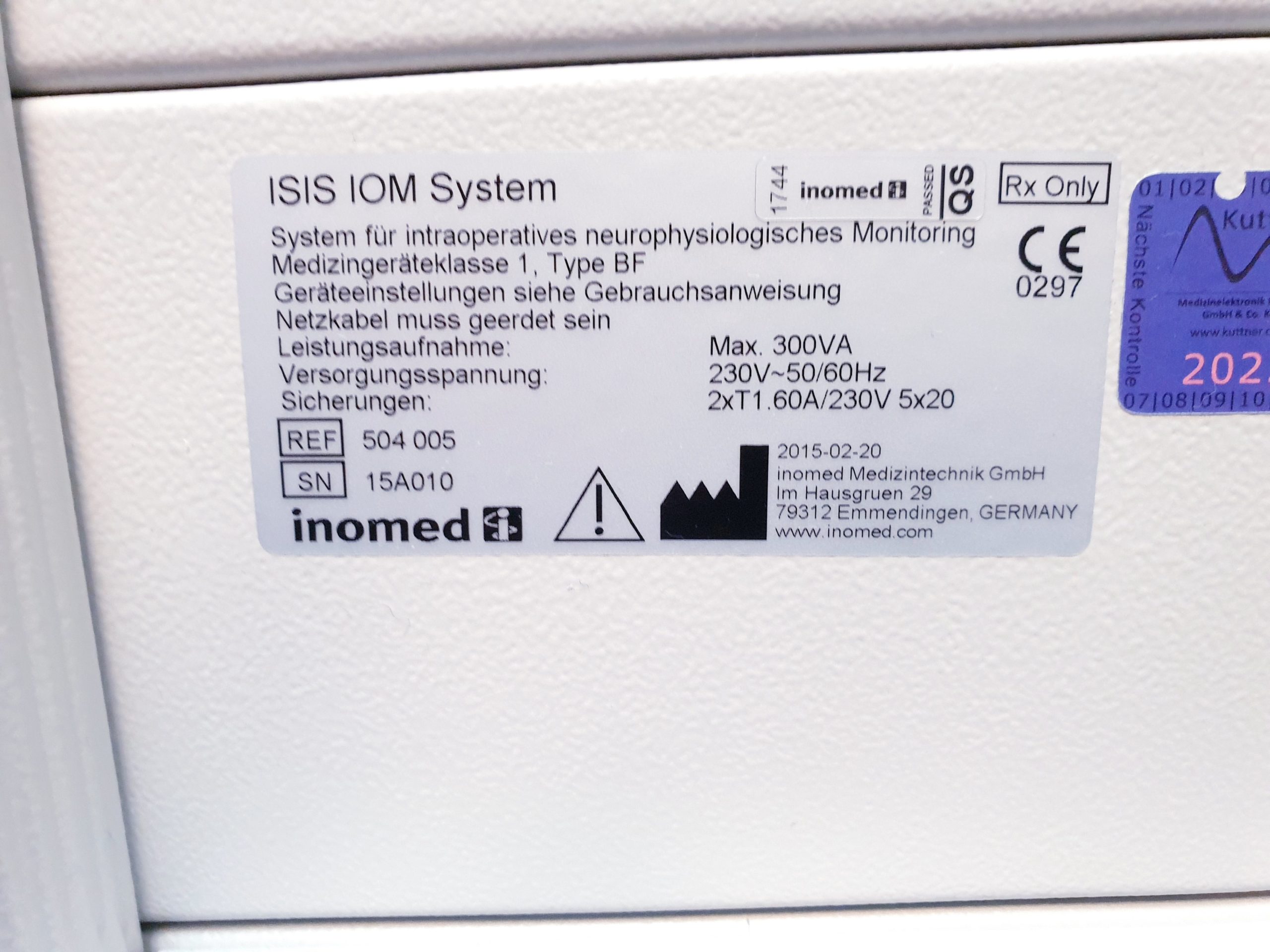 Inomed ISIS IOM Evozierte-Potentiale-Einheit thumbnail 11