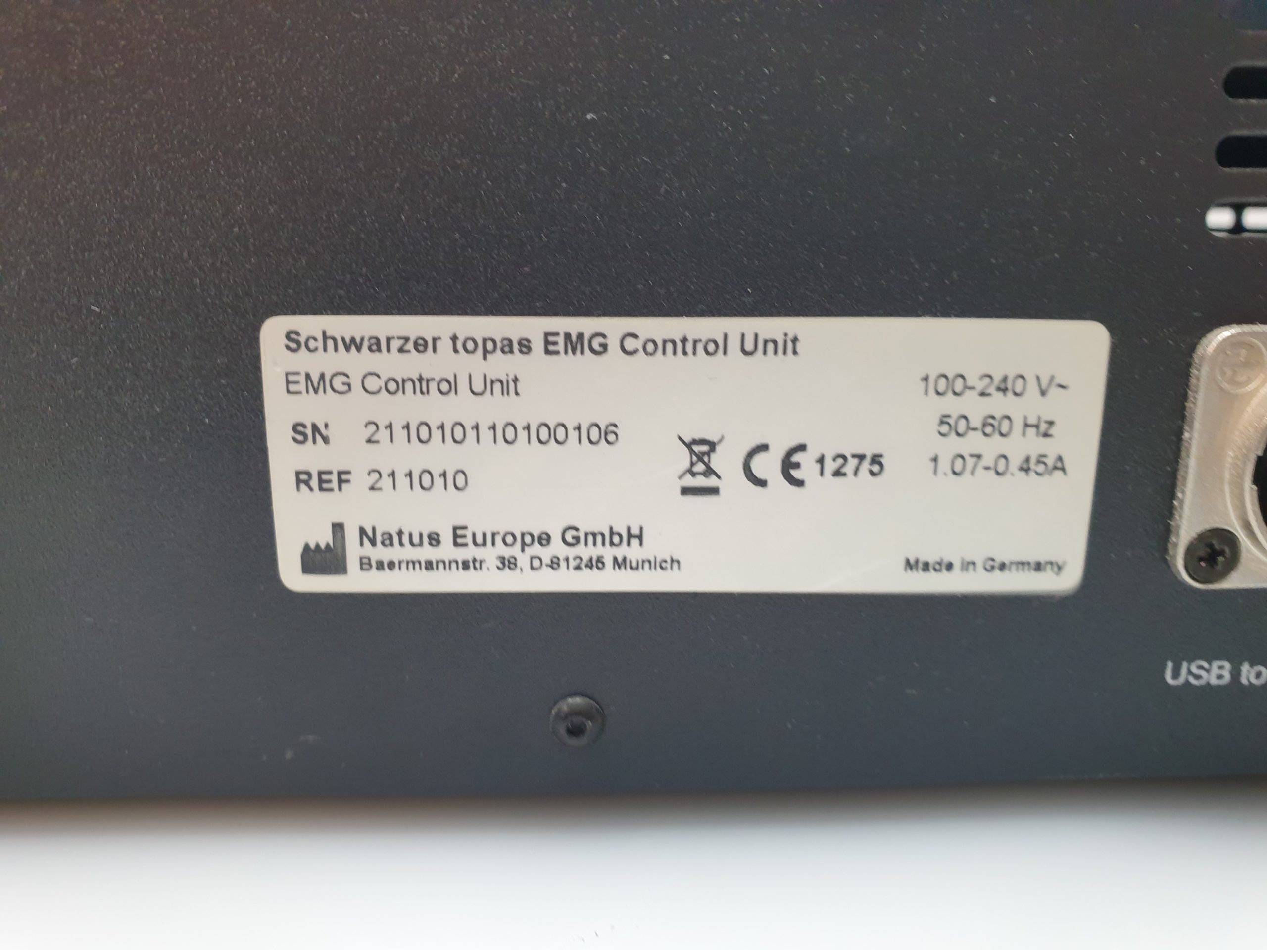 Schwarzer Topas neurology EMG Control Unit 211010 thumbnail 8