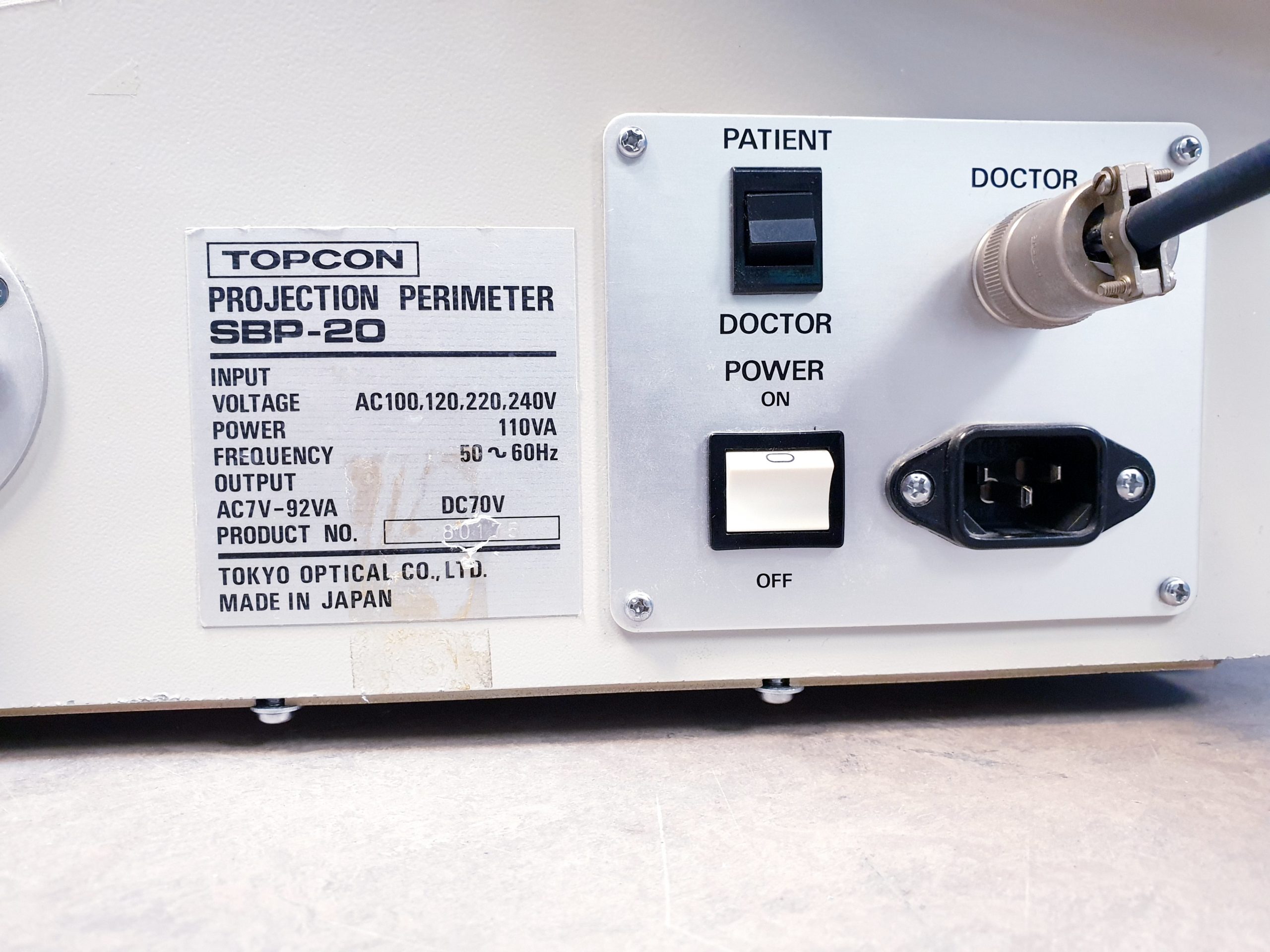 Topcon SBP-20 – SBP20 Projection Perimeter thumbnail 9