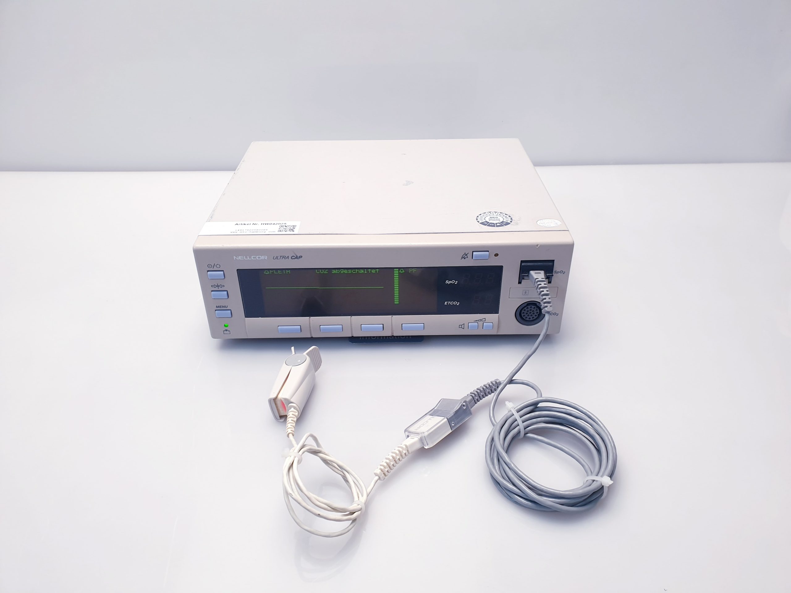 NELLCOR N6000 Ultra Cap SpO2 oximeter ETCO2 Capnograph Multiparameter Monitor thumbnail 4