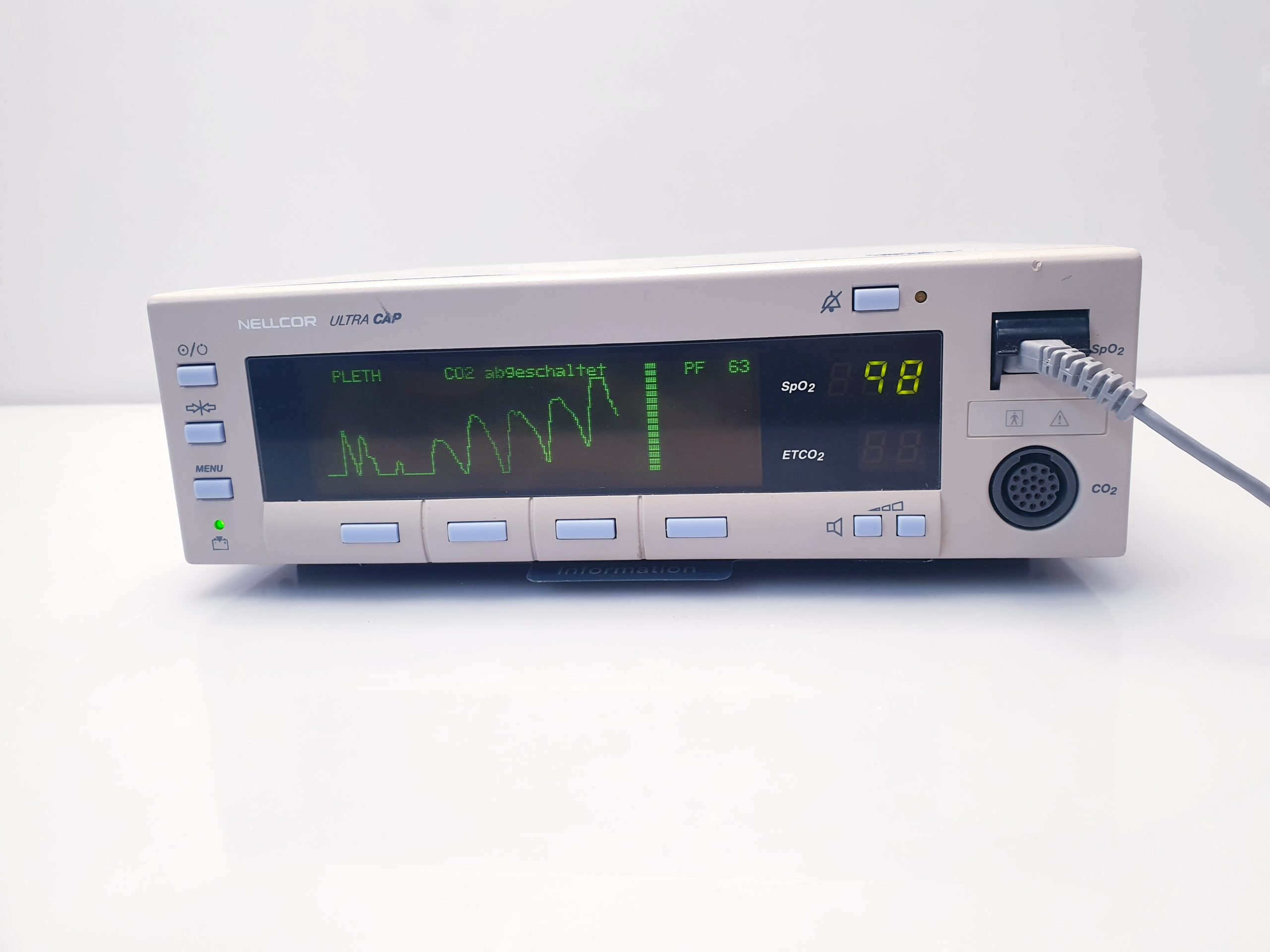 NELLCOR N6000 Ultra Cap SpO2 oximeter ETCO2 Capnograph Multiparameter Monitor thumbnail 5