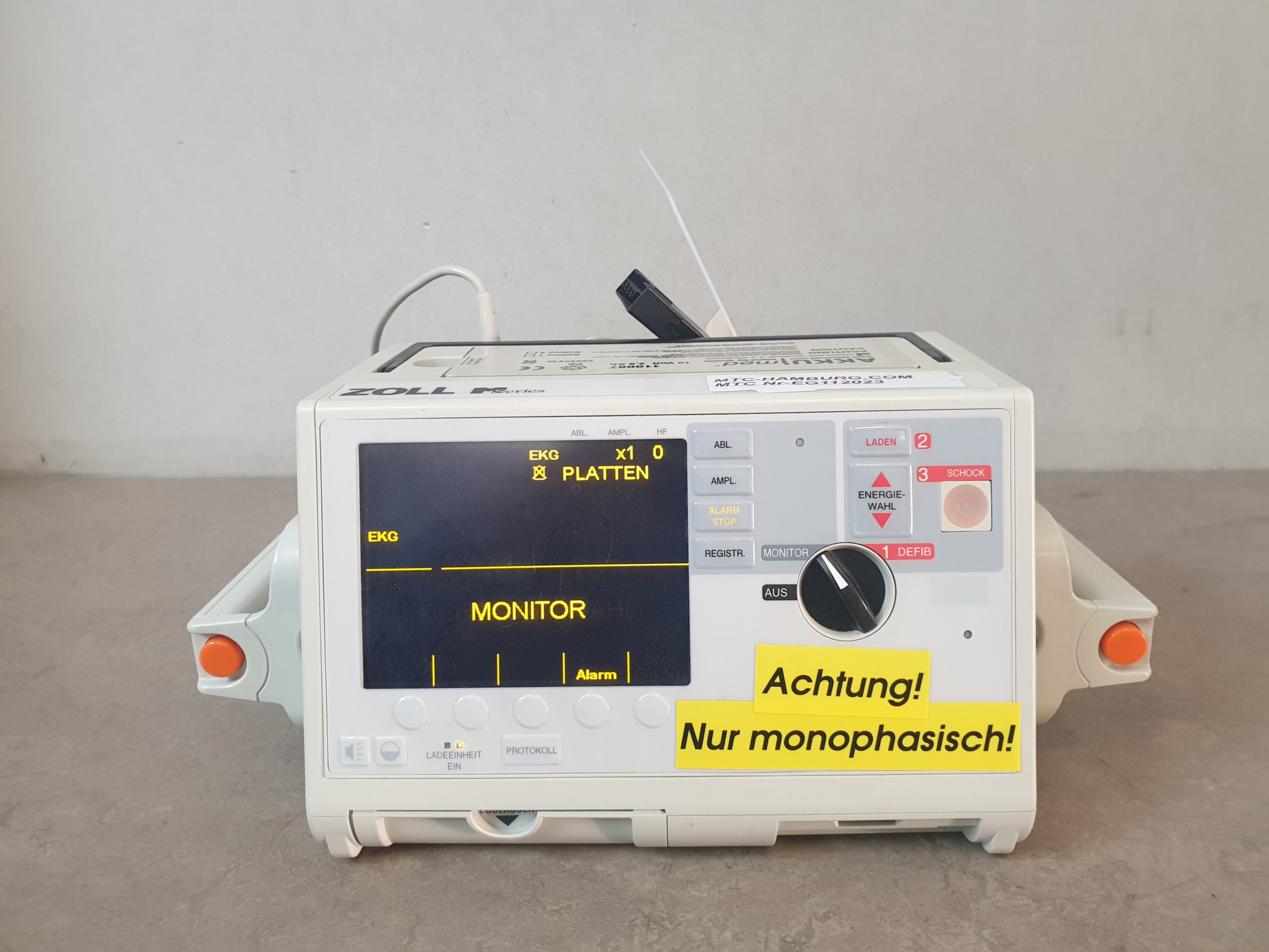 ZOLL M-Series biphasischer Defibrillator, inkl. Pacemaker, EKG, Drucker, Analyse, Akku thumbnail 3