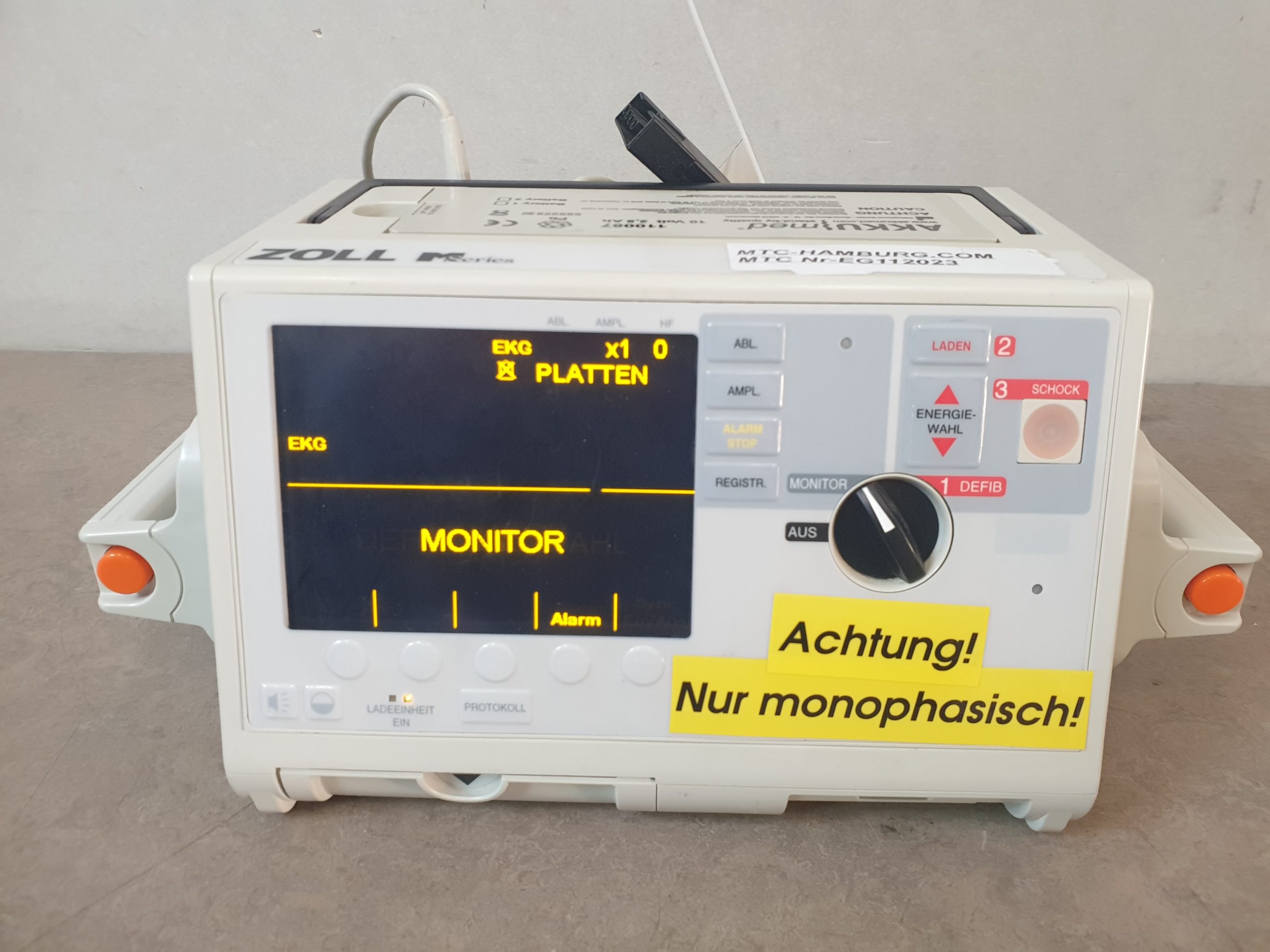 ZOLL M-Series biphasischer Defibrillator, inkl. Pacemaker, EKG, Drucker, Analyse, Akku thumbnail 6