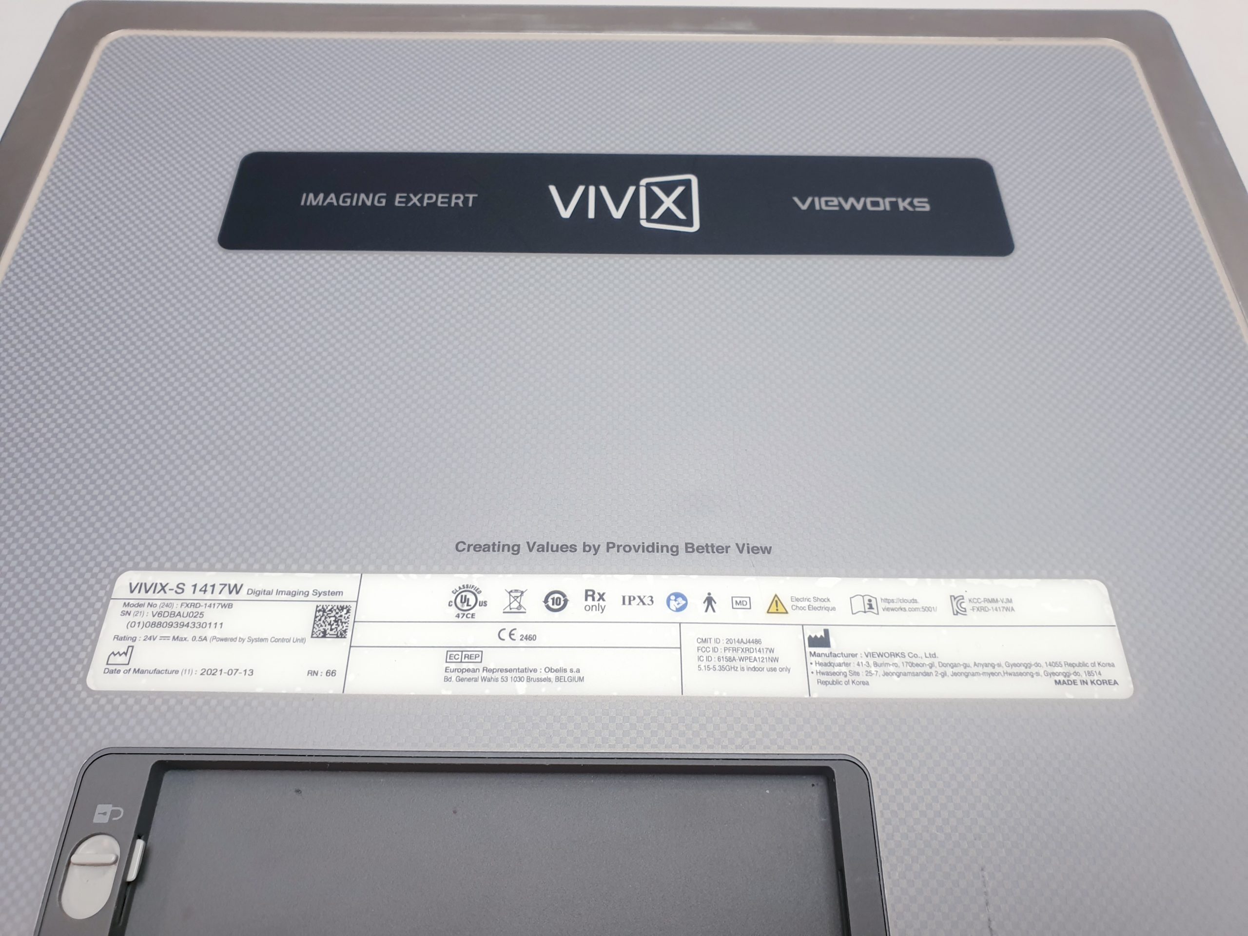 VIEWORKS VIVIX-S 1417W Flachbilddetektor + Ladegerät thumbnail 5