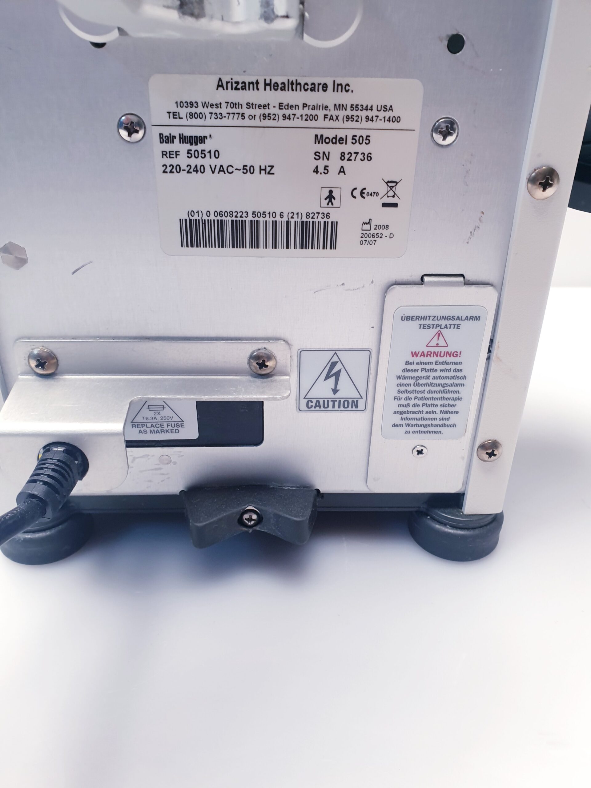 Bair Hugger Patientenwärmesystem Wärmesystem Modell 505 – defekt – ein Ausschalter Ohne Funktion thumbnail 9