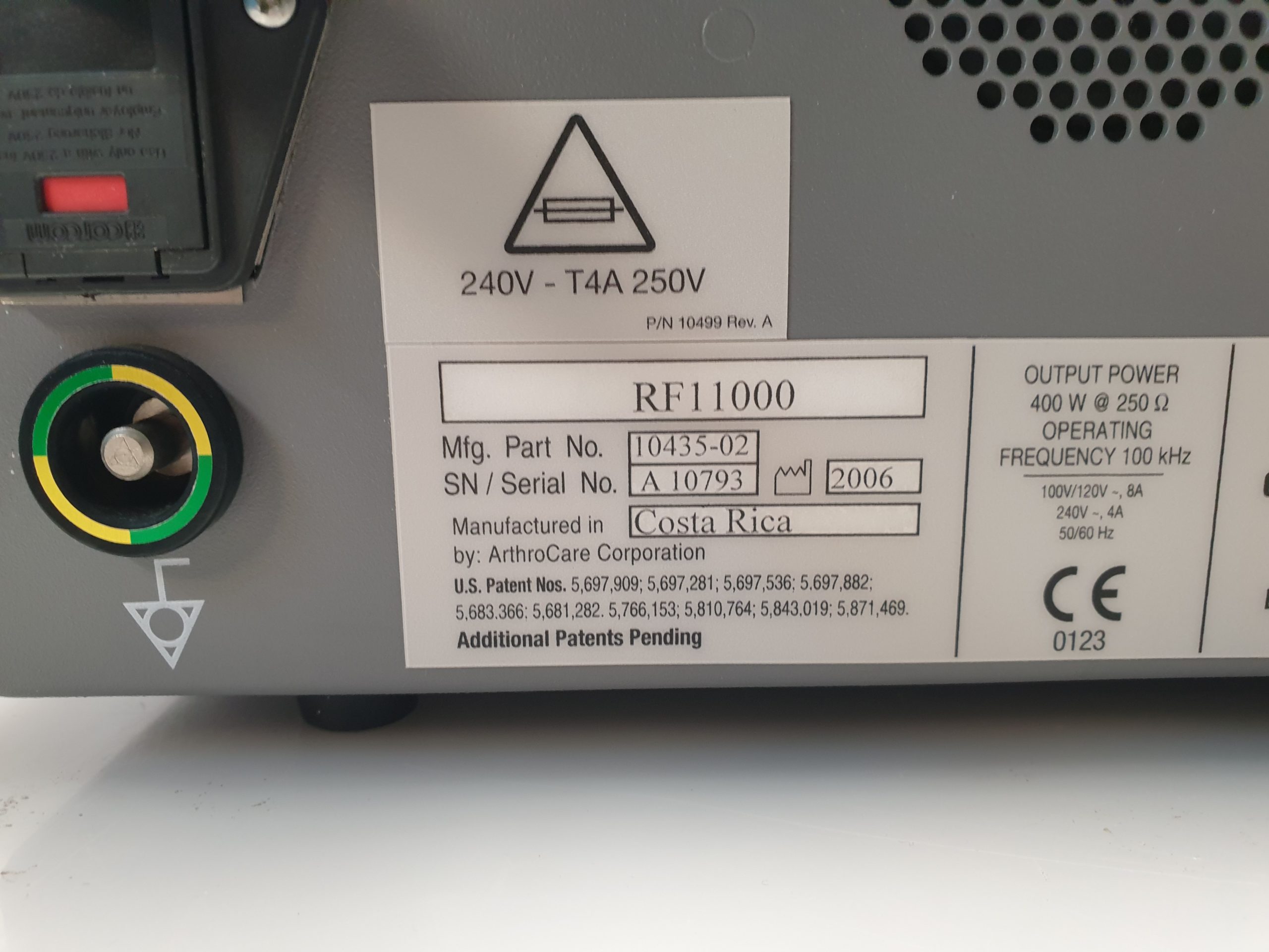 Atlas Arthrocare RF11000 Arthroscopy Controller thumbnail 8