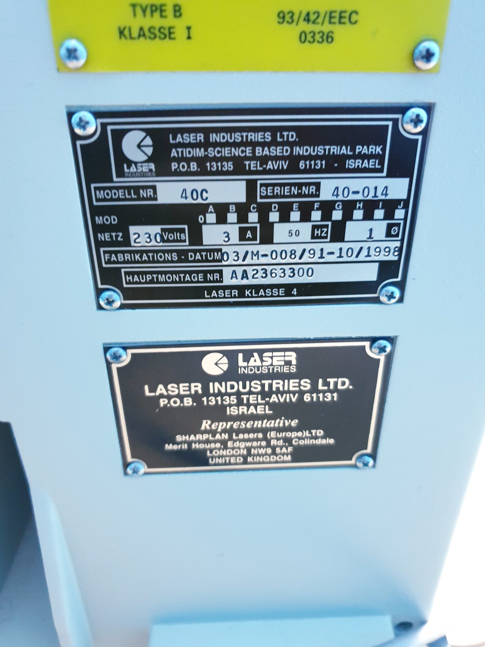 Lumenis Sharplan 40C // 40 C Co2 Laser thumbnail 6