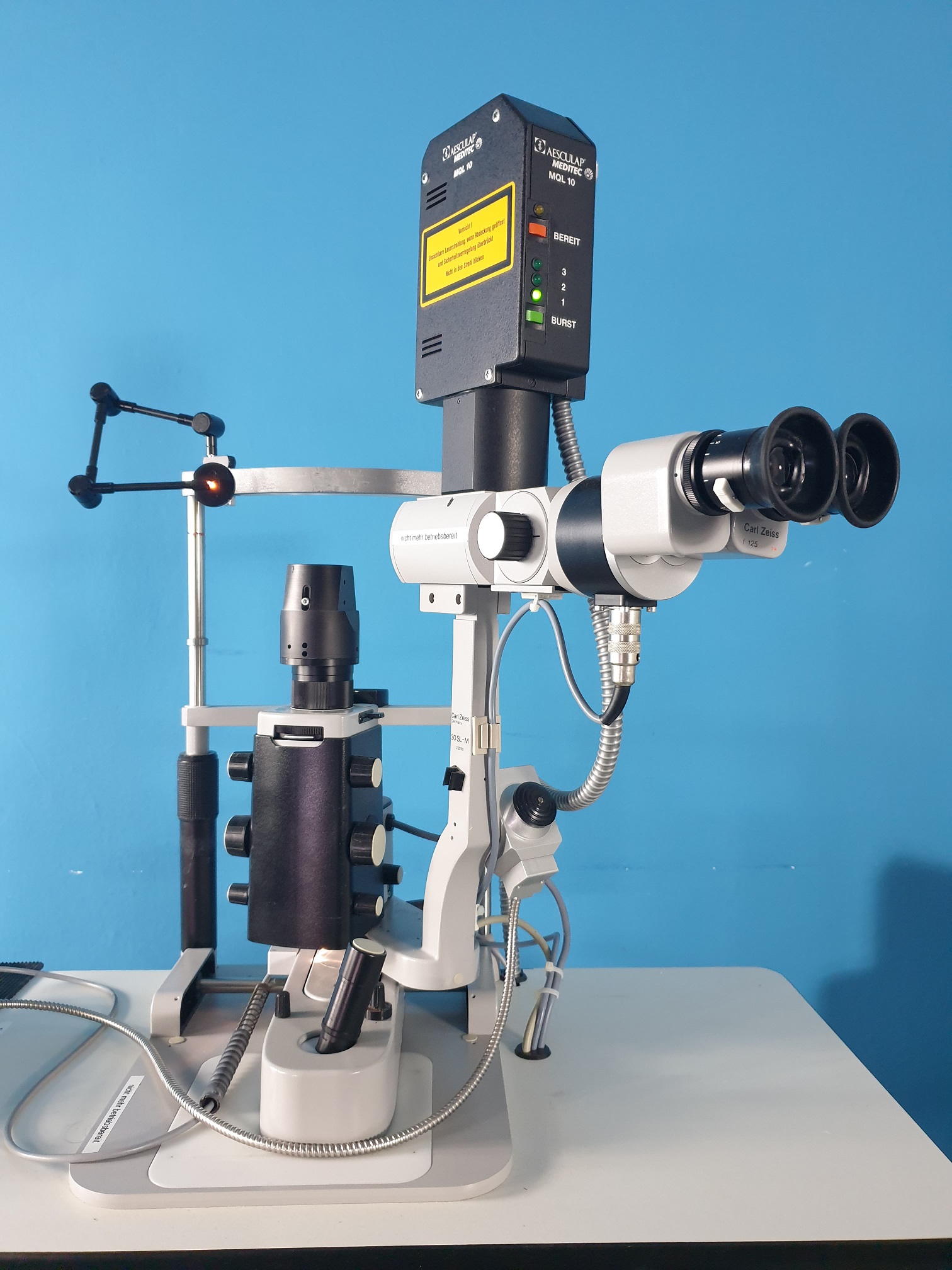 Aesculap Meditec MQL 10 // MQL10 Laser CLU 40 E Laser mit Bedientafel + Zeiss Spaltlampe 30SL-M thumbnail 3