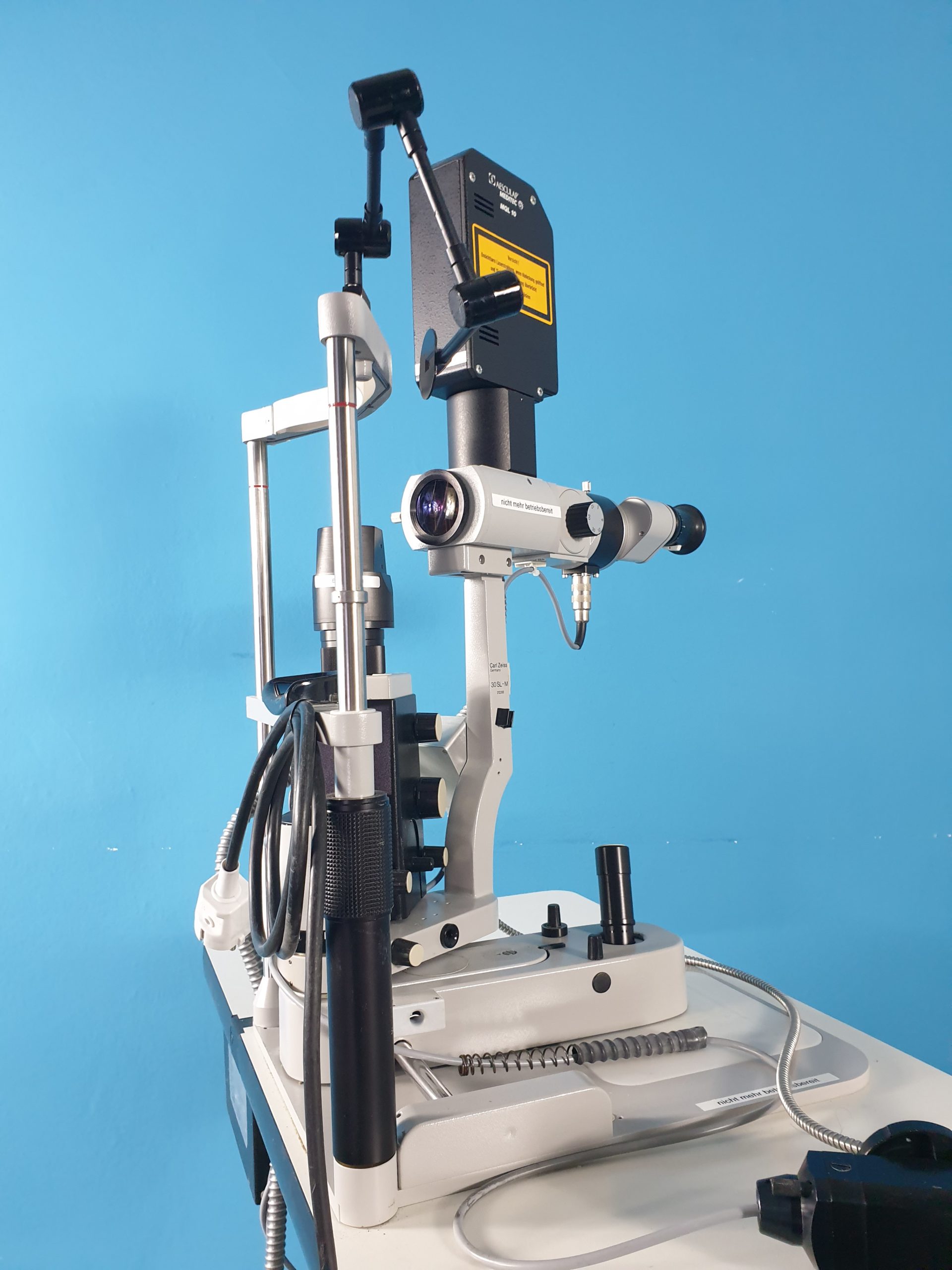 Aesculap Meditec MQL 10 // MQL10 Laser CLU 40 E Laser mit Bedientafel + Zeiss Spaltlampe 30SL-M thumbnail 12