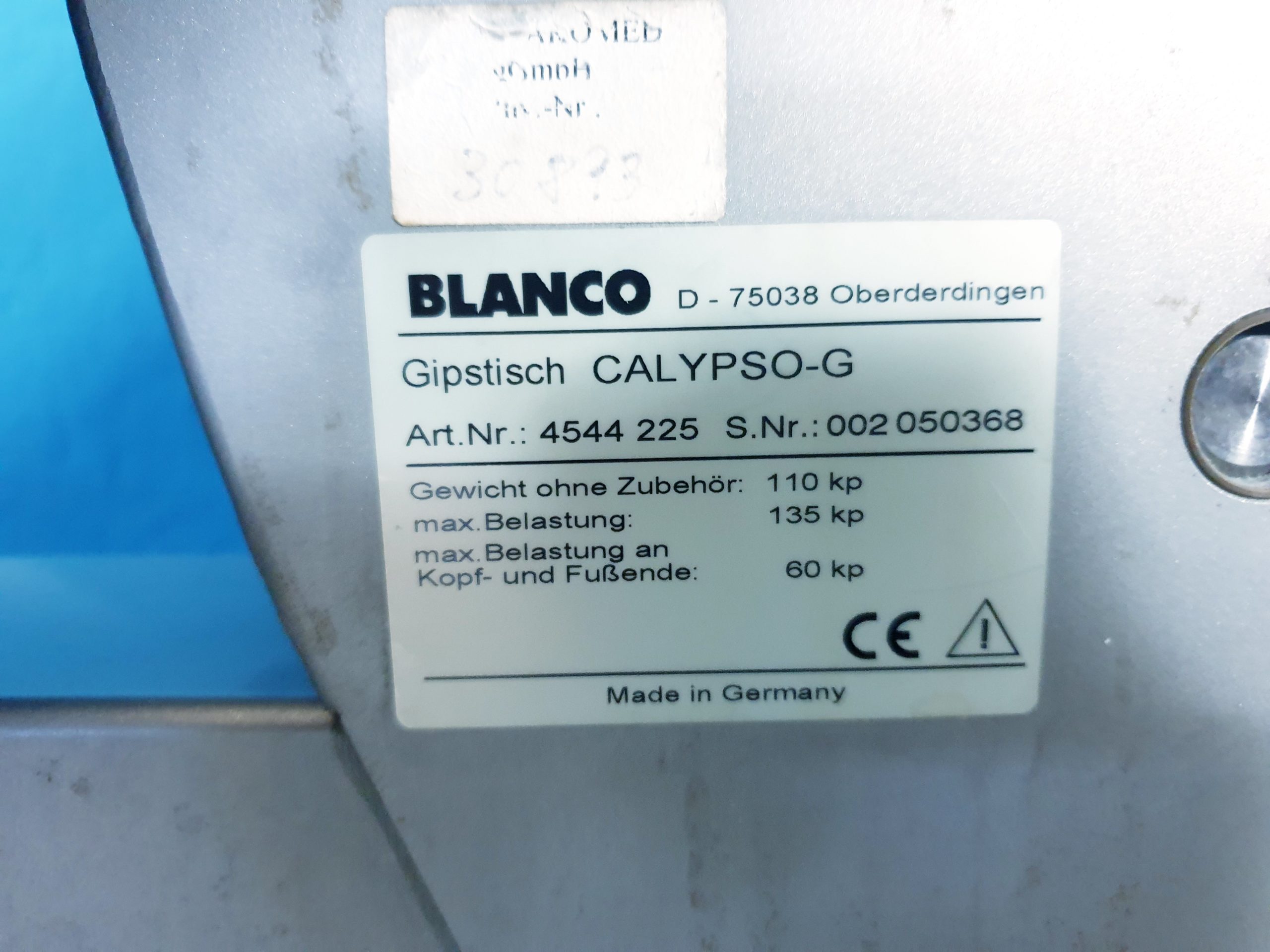 Blanco CALYPSO-G Gipstisch Hydraulish thumbnail 6