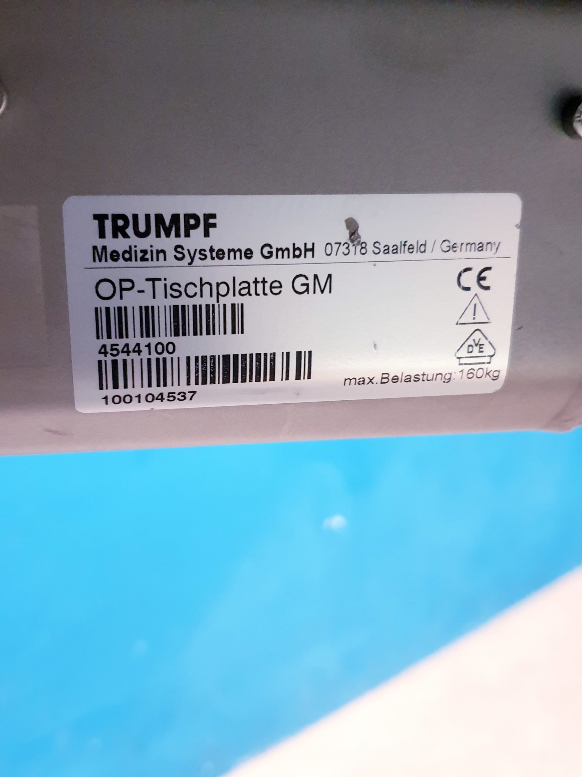 Trumpf Jupiter GM-C Shuttle 2.5 OP-Tisch OP-Tischplatte thumbnail 9