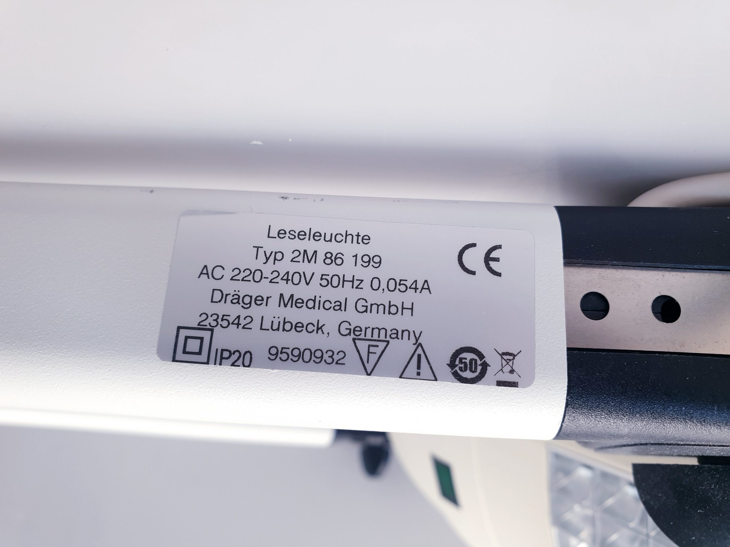 Dräger Draeger Leseleuchte – 2M 86 199 thumbnail 5
