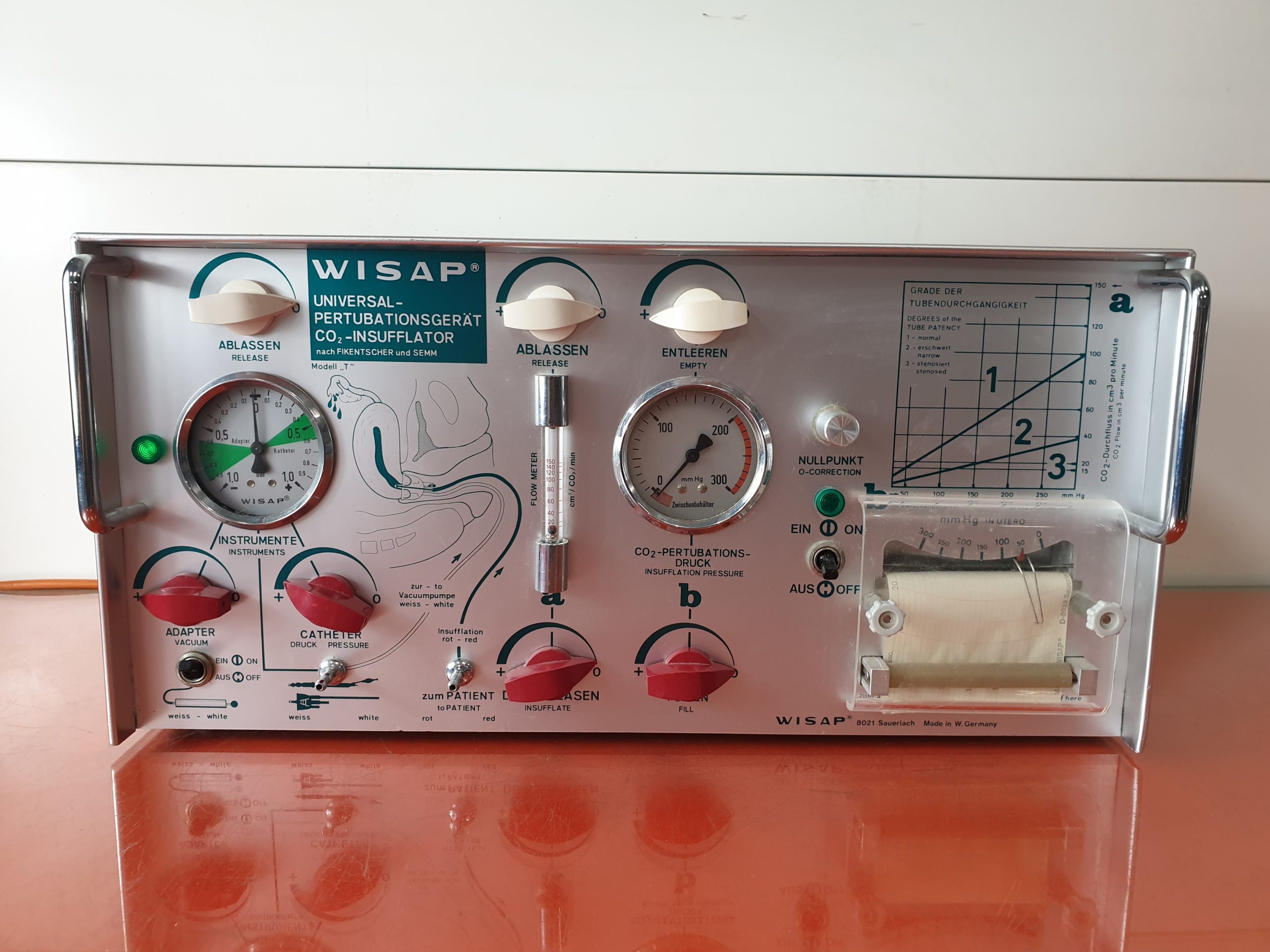Wisap 2200 Universal Pertubationsgerät CO2 Insufflator nach Fikentscher Semm thumbnail 2