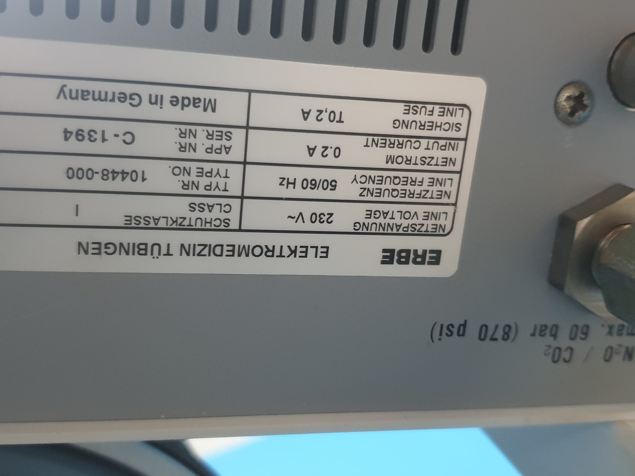 ERBE Erbokryo CA Kryochirurgiegerät Typ: 10448-000 mit Zubehör thumbnail 5
