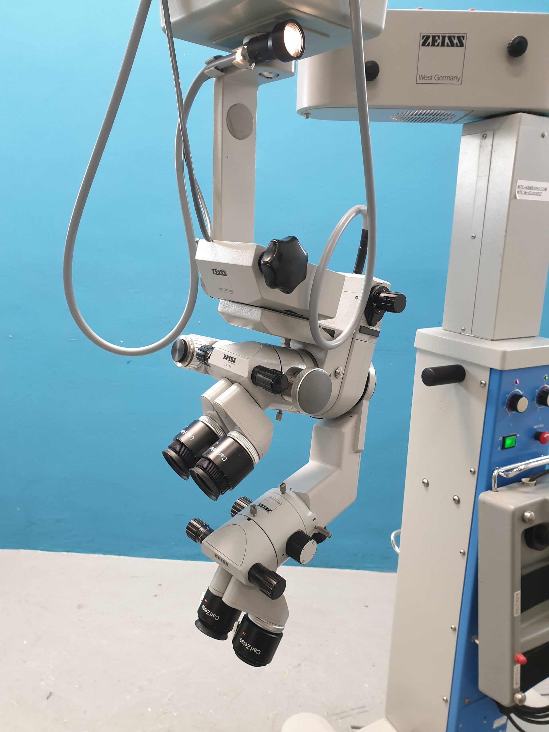 Carl Zeiss MDI XY f=170 // F200 // f107 // OP Mikroskop auf S22 Stativ für Urologie , …… thumbnail 2