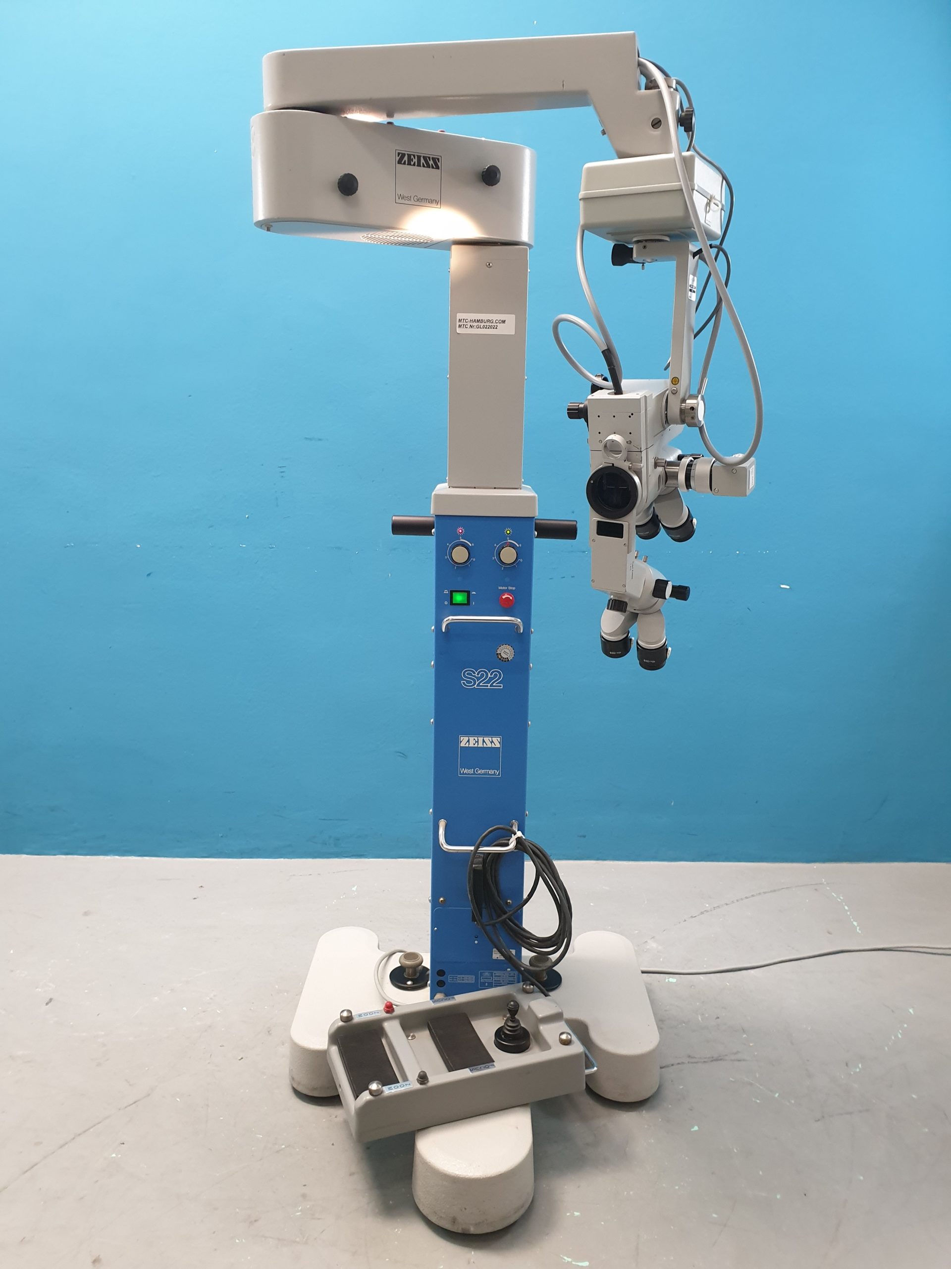 Carl Zeiss MDI XY f=170 // F200 // f107 // OP Mikroskop auf S22 Stativ für Urologie , …… thumbnail 11