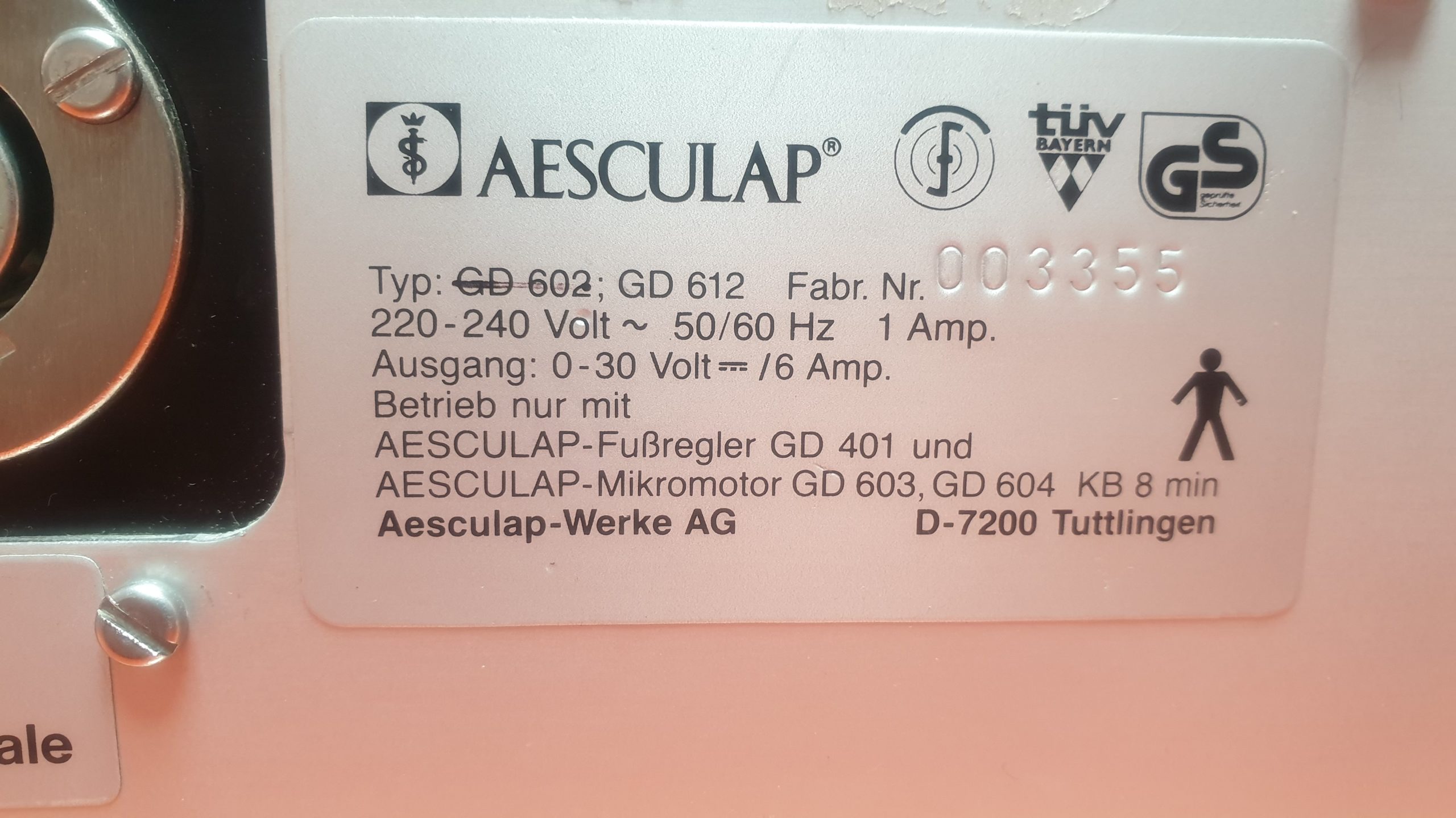 Aesculap Mikrotron 60 chirurgischer Bohrer Chirurgie-System thumbnail 3
