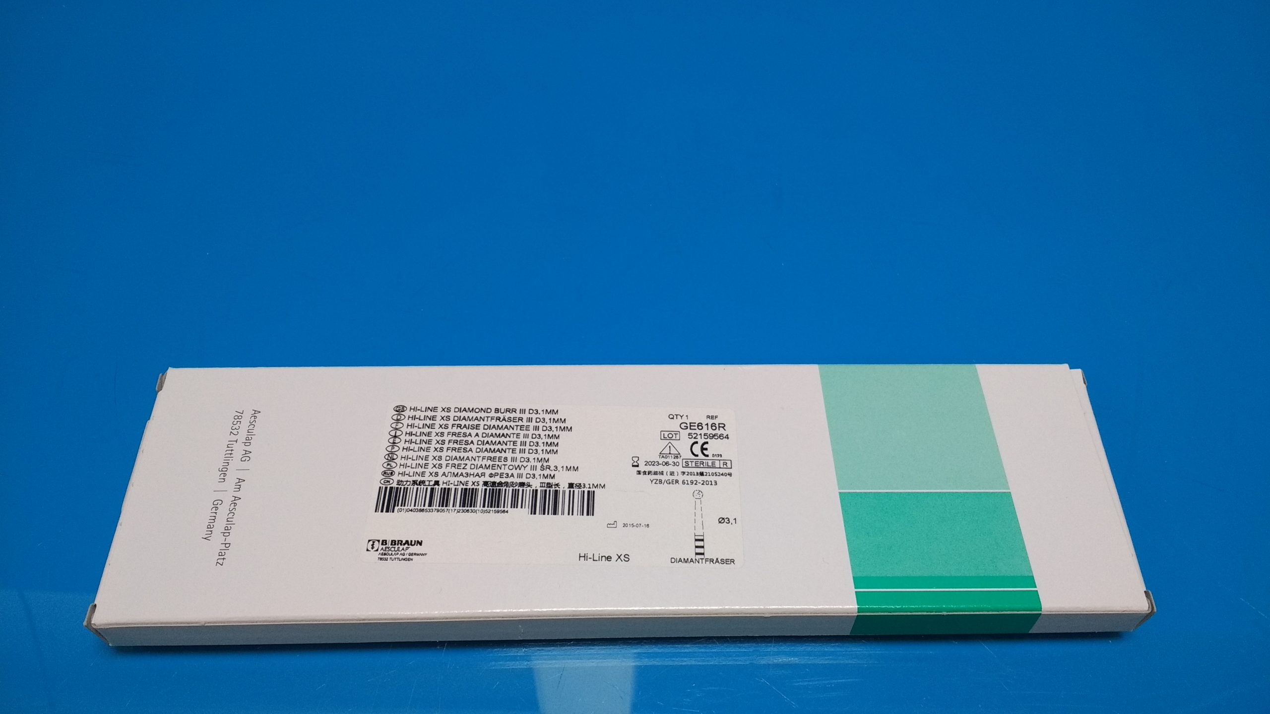 Aesculap GE616R Hi-Line DIAMANT FRAESA III D 3,1mm 5 X thumbnail 2