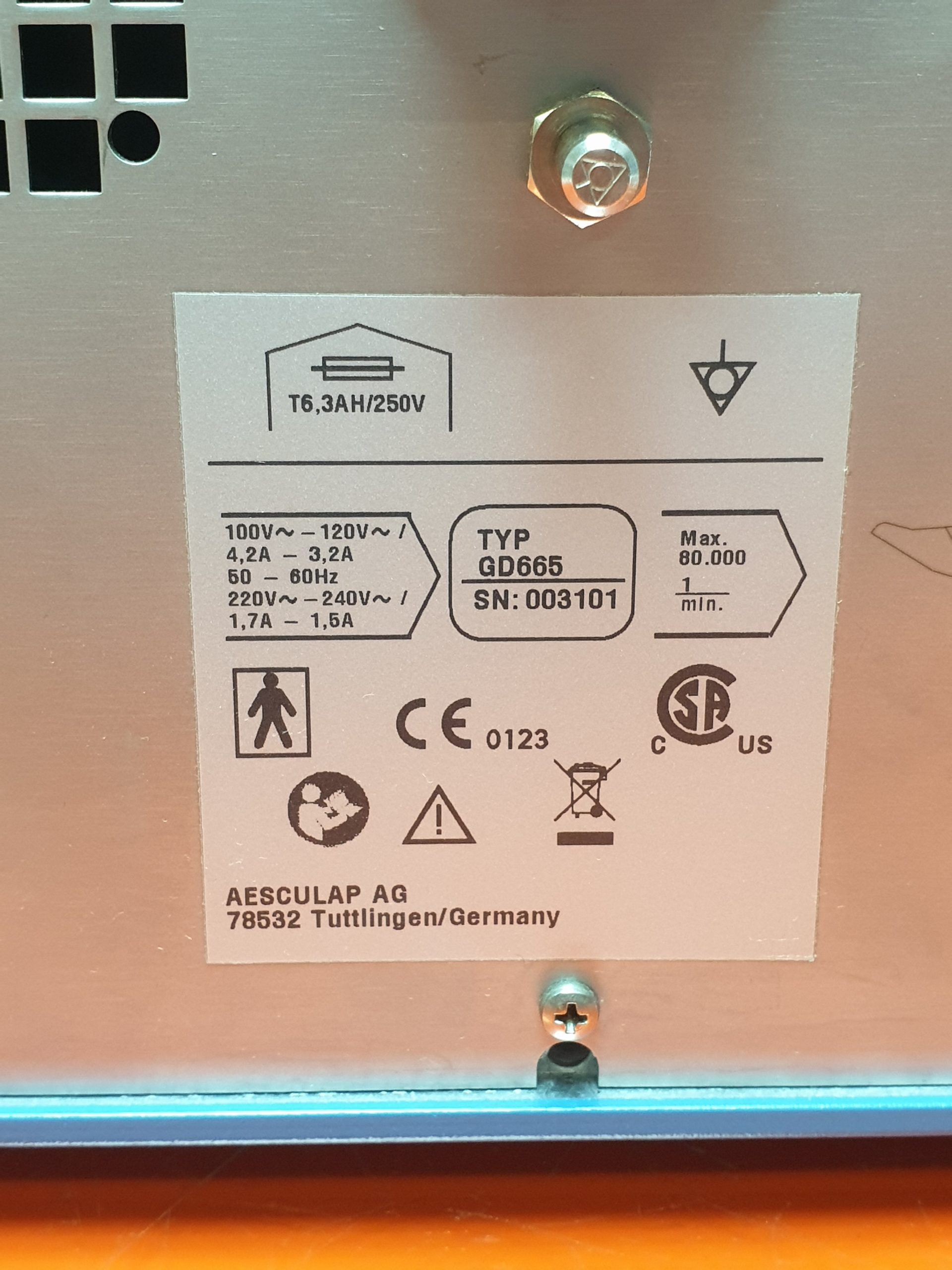 Aesculap microspeed arthro GD665 // GD 665 Control Unit thumbnail 3