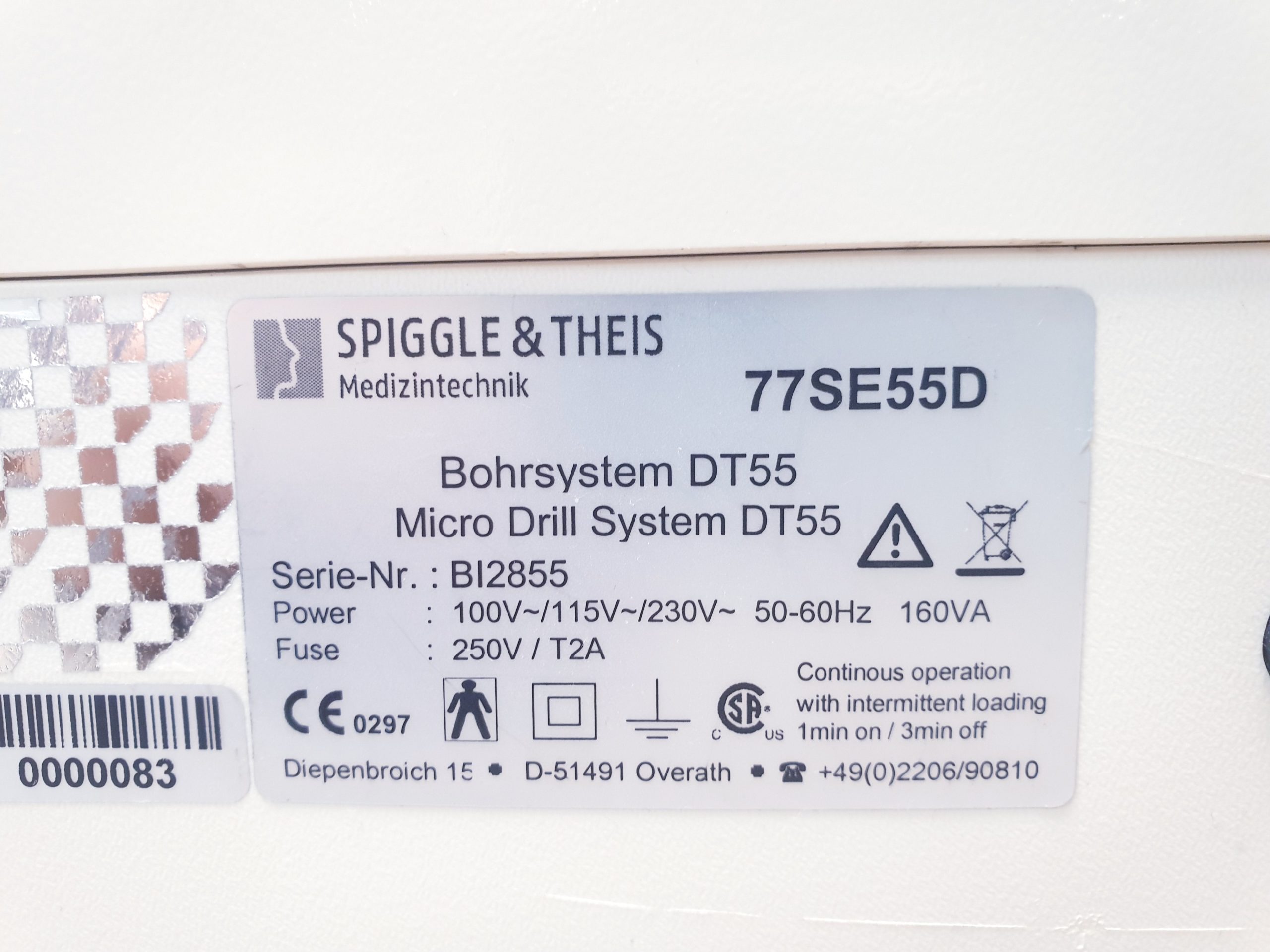 Spiggle und Thies DT55 Mikro Bohr- und Shaver System Micro Drill System DT55 thumbnail 5