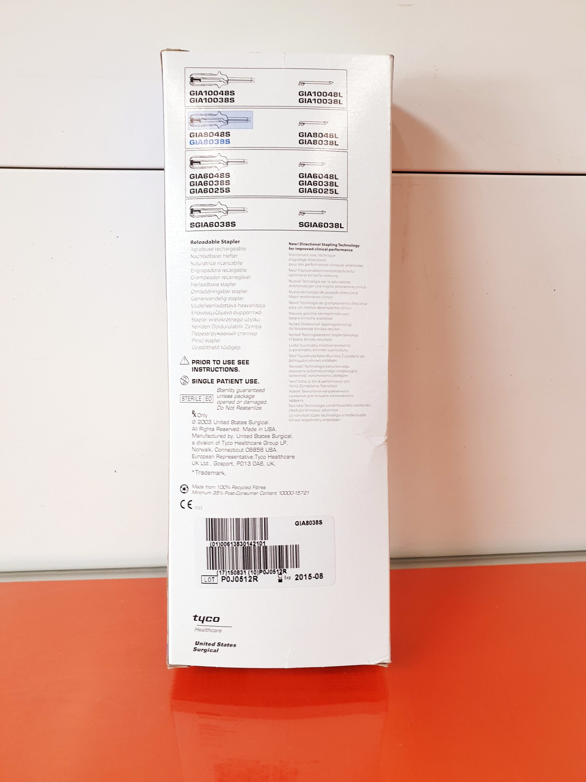 COVIDIEN GIA8038S 80MM 3.8MM AUTO SUTURE GIA STAPLER W — DST SERIES TECHNOLOGY thumbnail 3