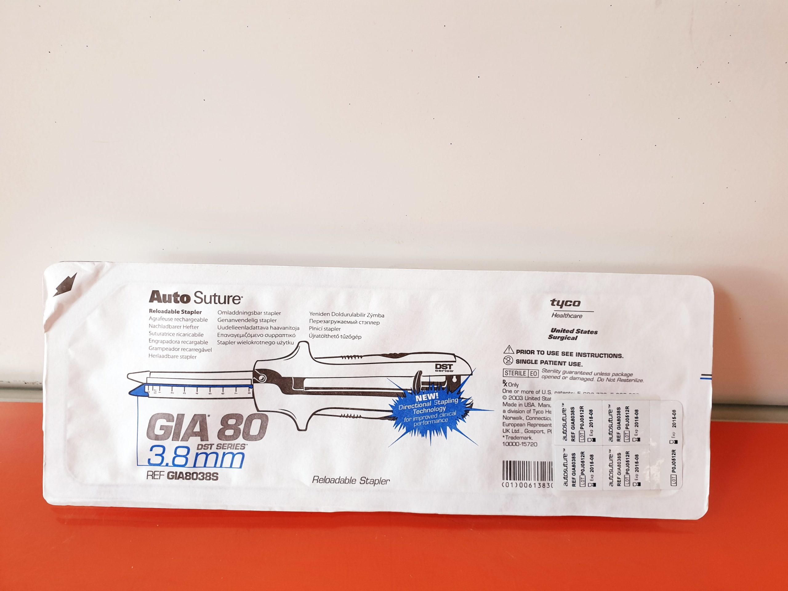 COVIDIEN GIA8038S 80MM 3.8MM AUTO SUTURE GIA STAPLER W — DST SERIES TECHNOLOGY thumbnail 6