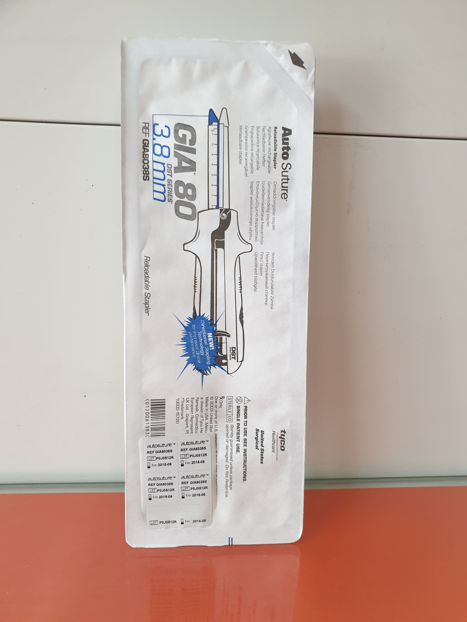 COVIDIEN GIA8038S 80MM 3.8MM AUTO SUTURE GIA STAPLER W — DST SERIES TECHNOLOGY thumbnail 7