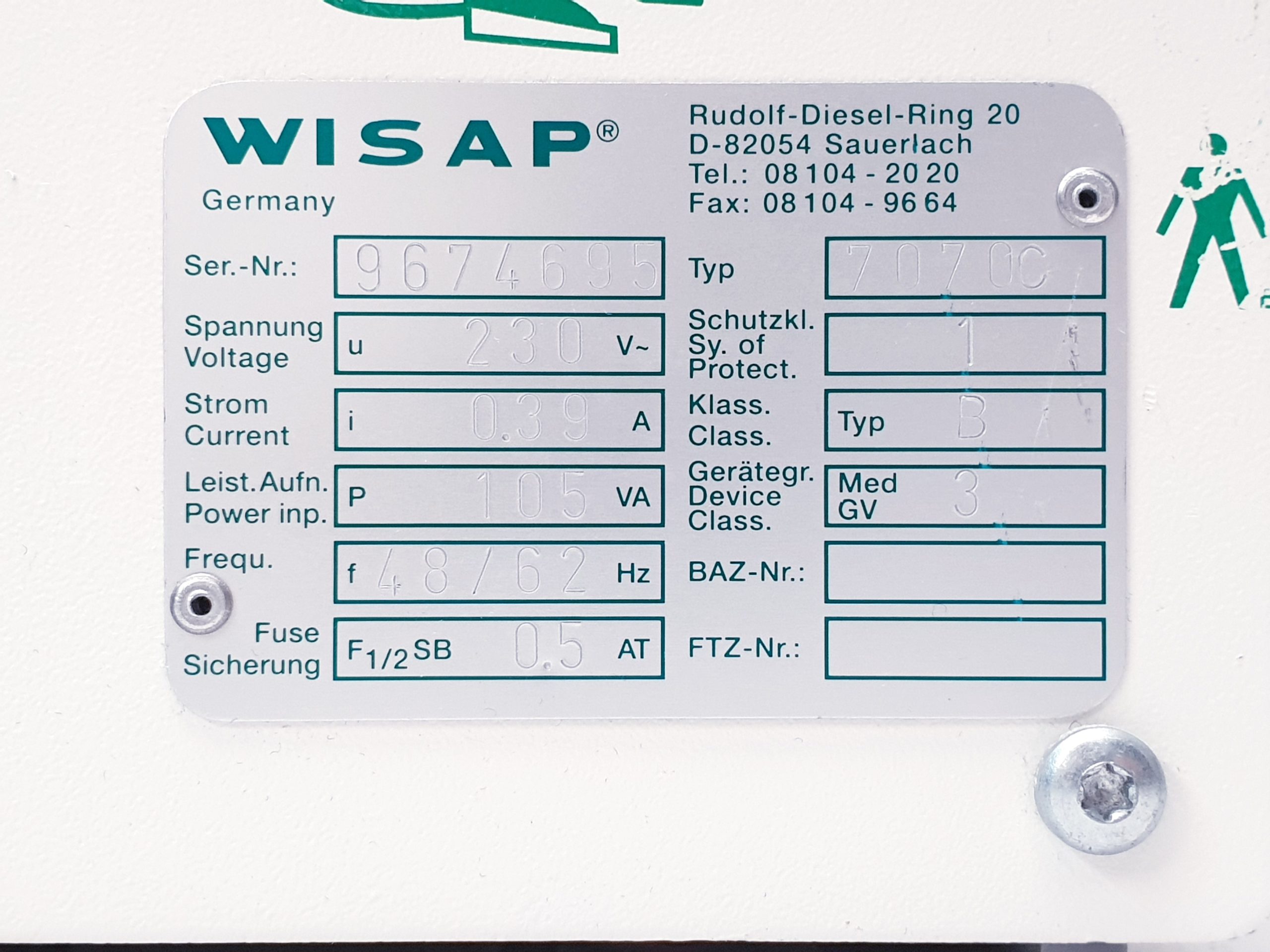 WISAP 7070C Insufflationsgerät thumbnail 8