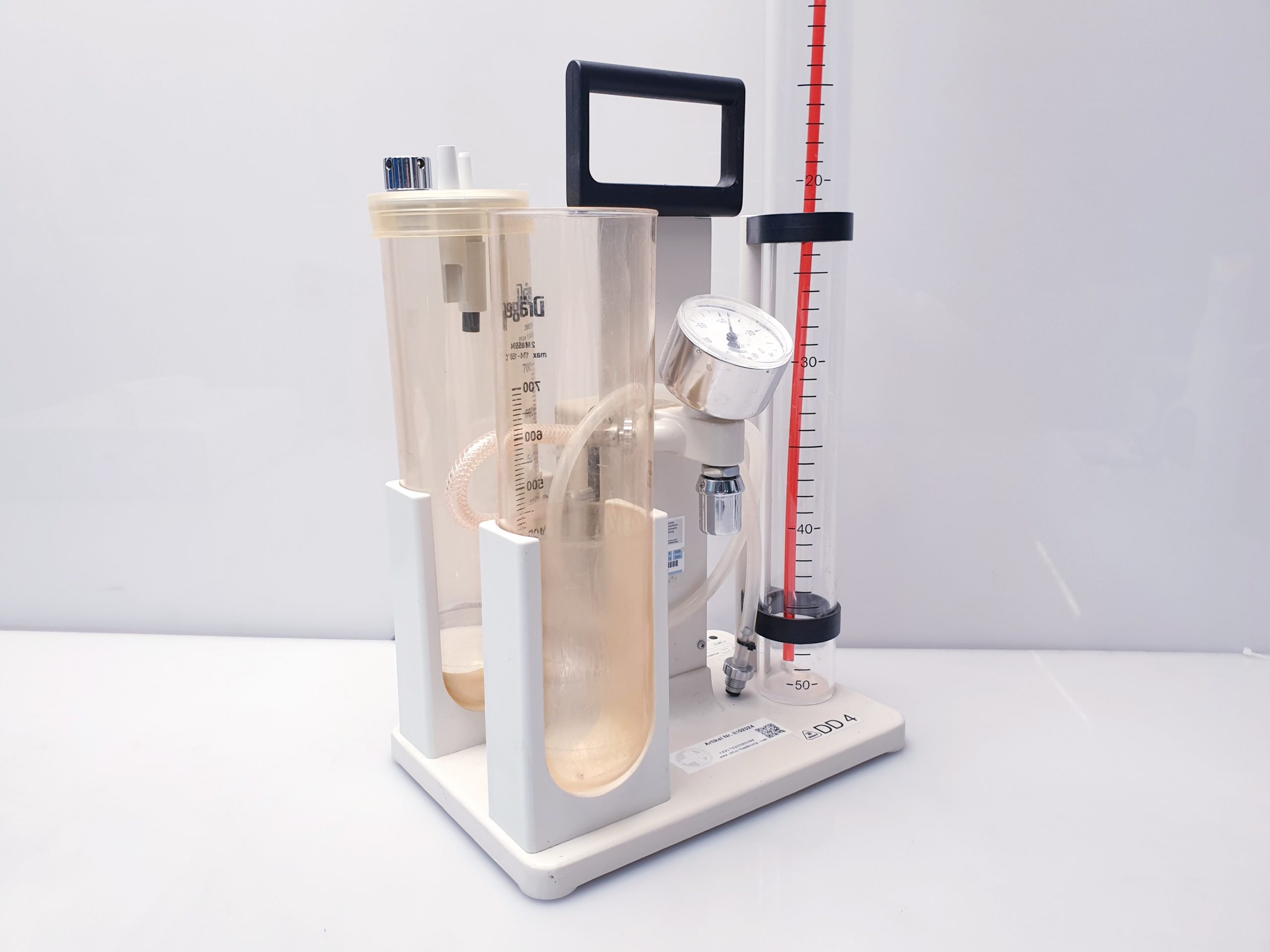 Dräger Behälter Bronchussauger mit Deckel und Manometer – Tragbar — image 1 of 12