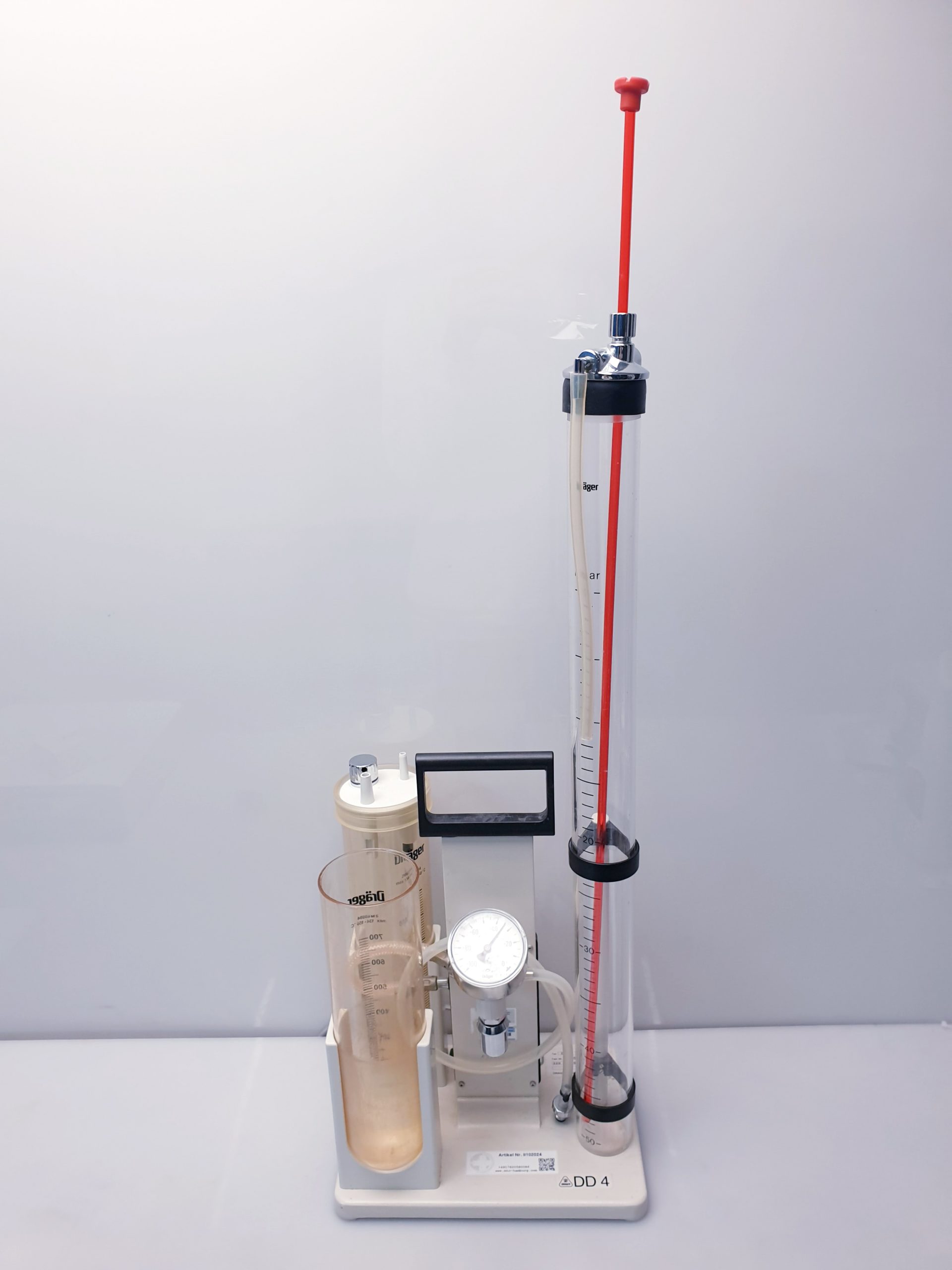 Dräger Behälter Bronchussauger mit Deckel und Manometer – Tragbar thumbnail 2