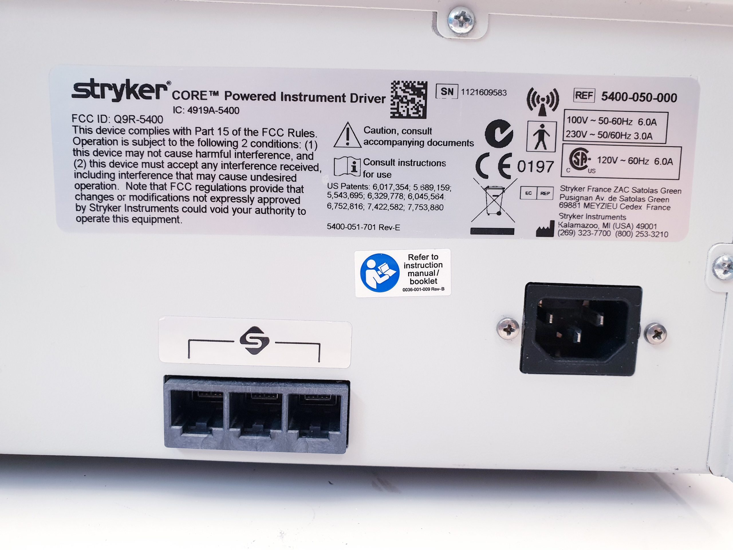 Stryker Core Powered Instrument Driver 5400-050-000 mit handstück und einer stryker pistole thumbnail 8