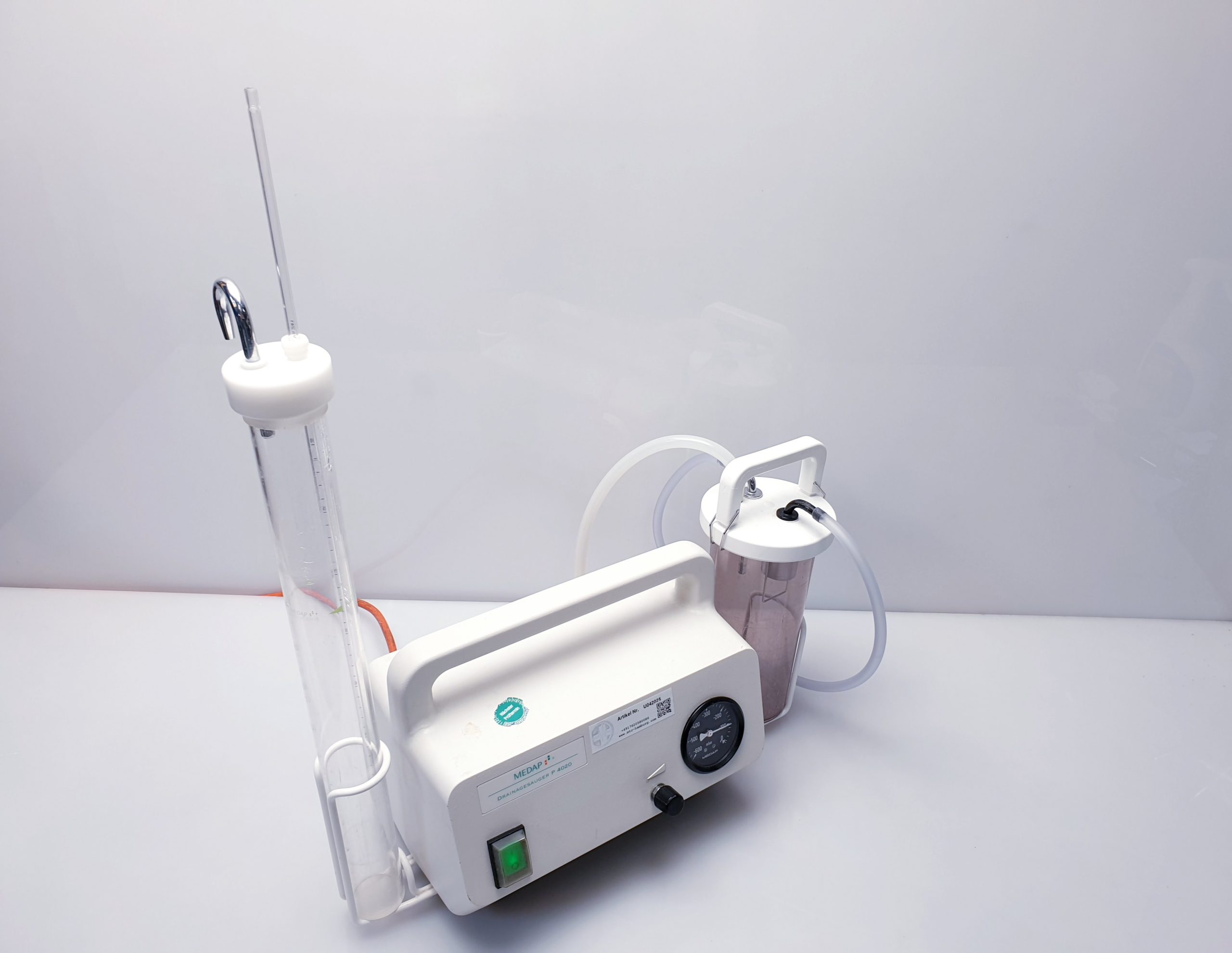 Medap Heraeus Drainagesauger Absaugpumpe Chirurgischer Sauger P 4020 mit behälter thumbnail 4