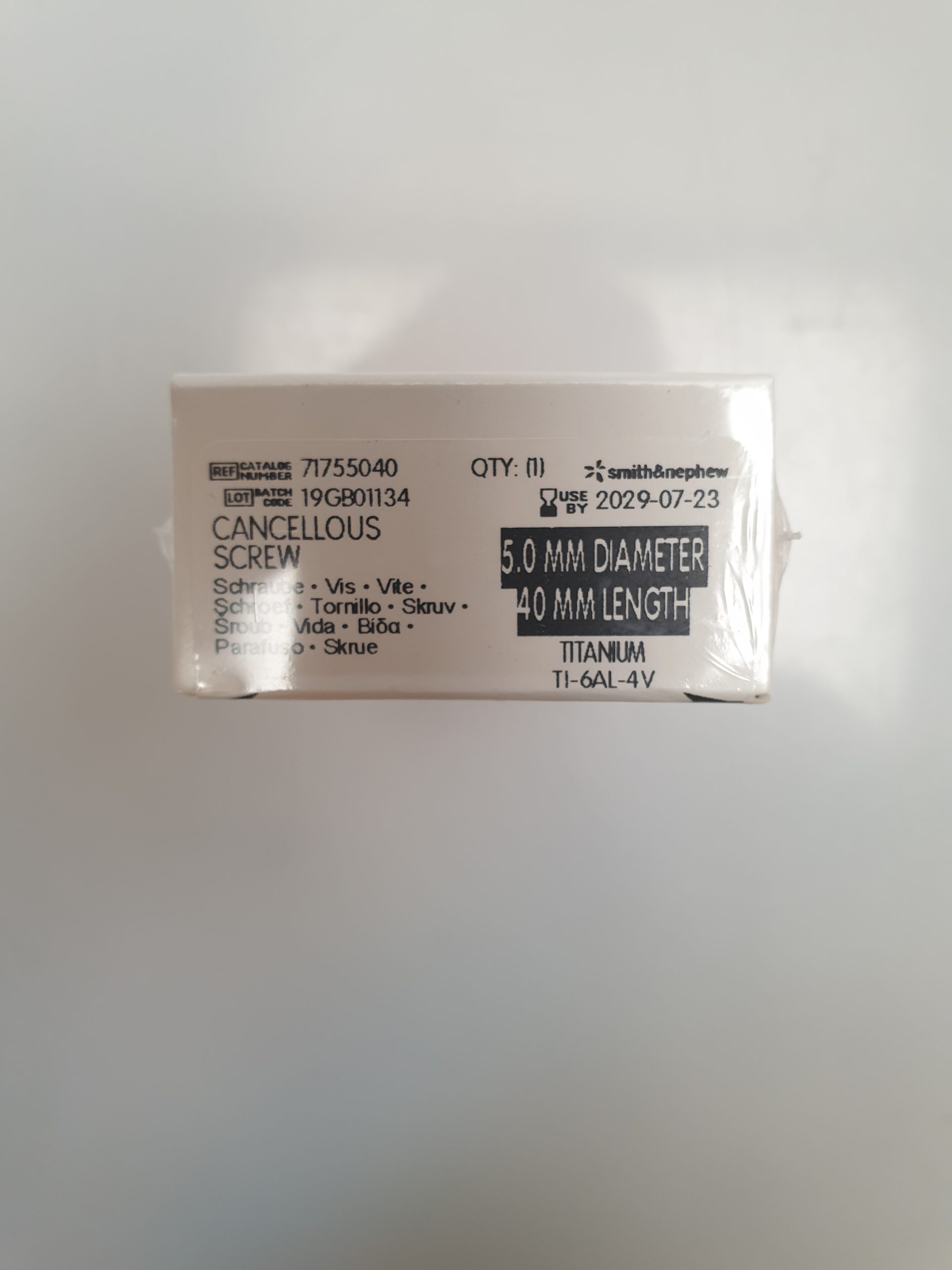Smith & Nephew cancellous screw 5,0 mm diameter 40 mm length Schraube REF 71755040 thumbnail 6