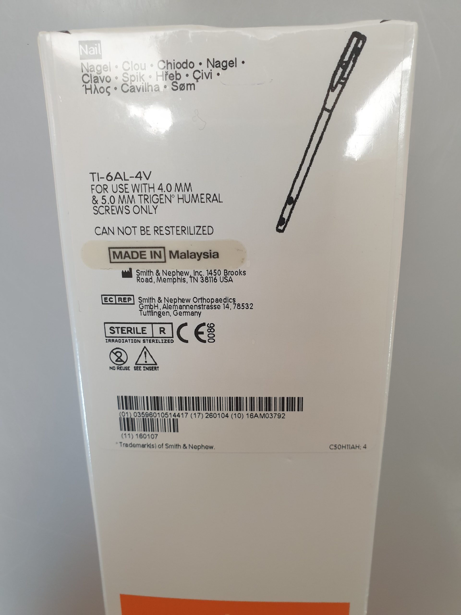 Smith & Nephew nagel TI-6AL-4V 4,0 mm & 5,0 mm Trigen Humeral screws thumbnail 8