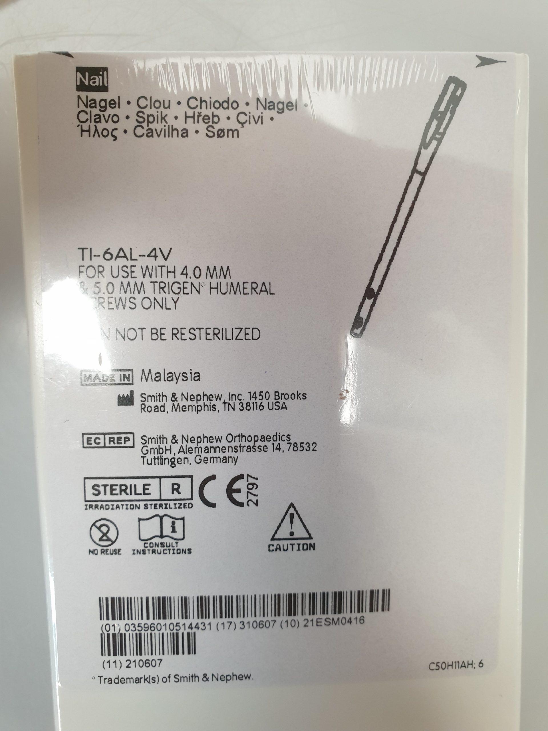 Smith & Nephew Nagel TI-6AL-4V 4,0 mm & 5,0 mm Trigen Humeral screws thumbnail 7