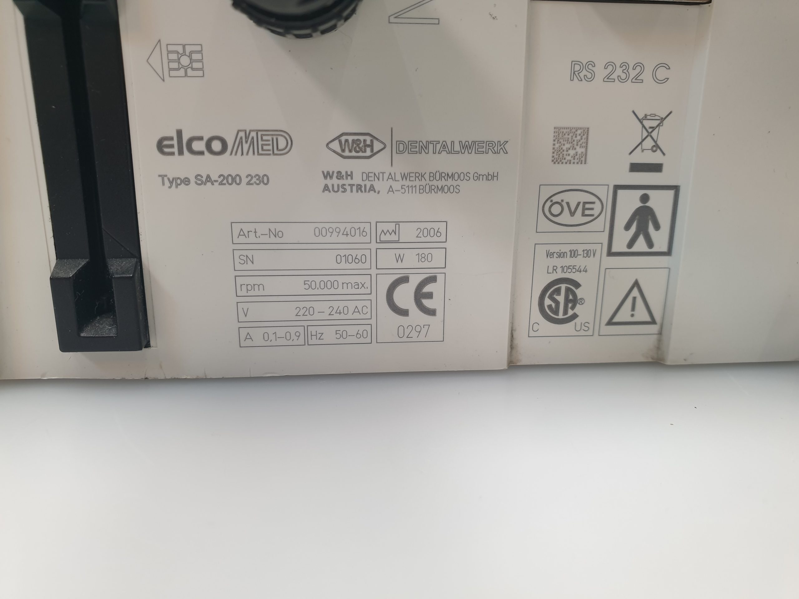 W&H elcoMED Typ SA-200 230 Dental-Chirurgie mit Fußschalter thumbnail 9