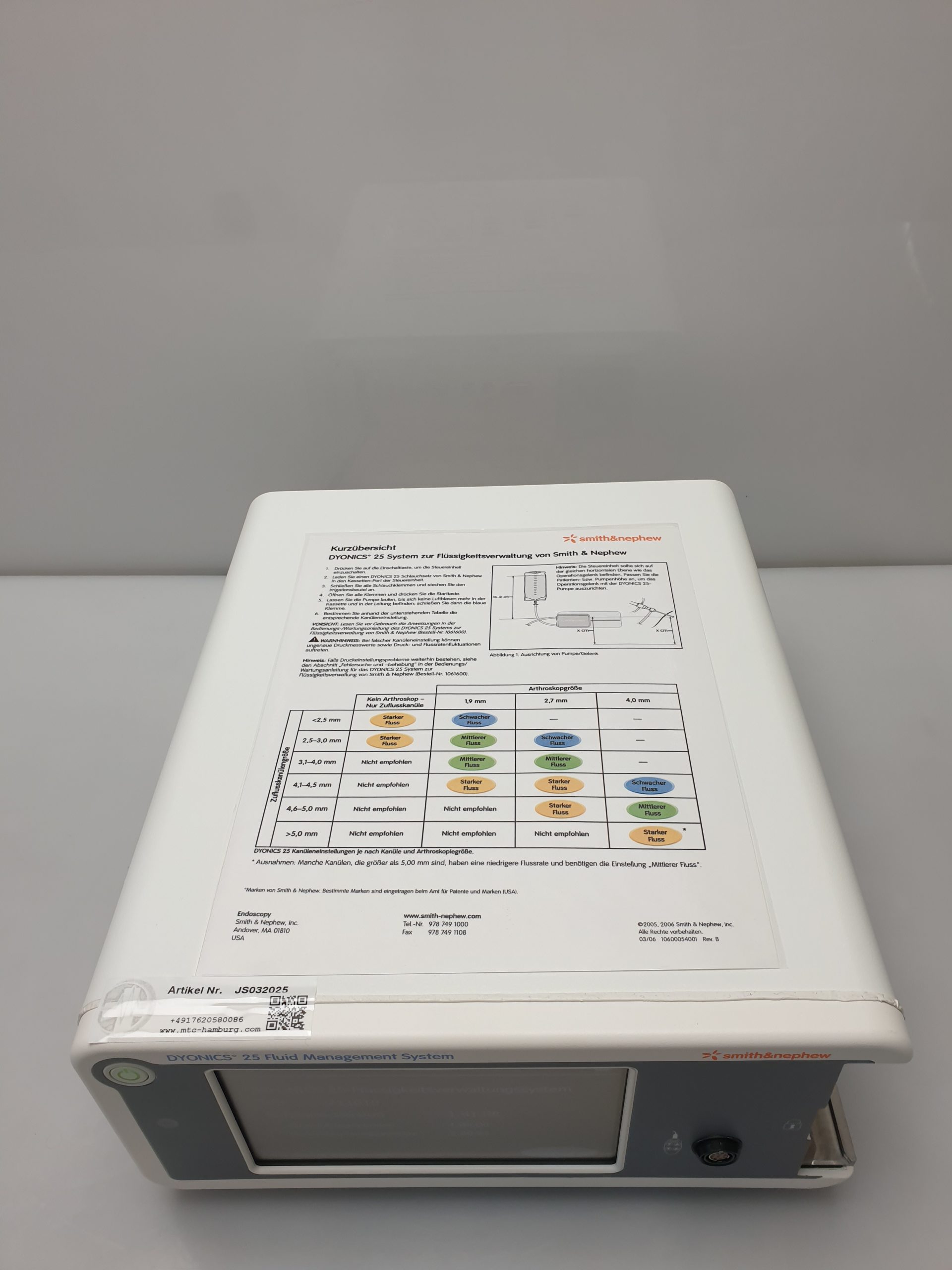 Smith & Nephew Dyonics 25 Fluid Management System thumbnail 4