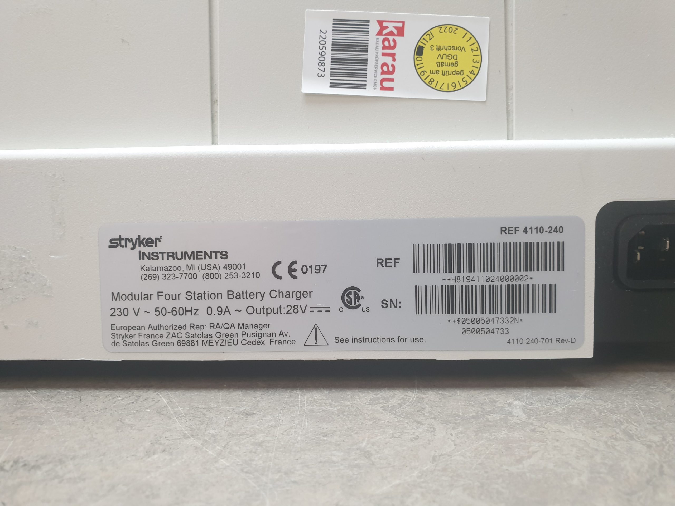 Stryker 4110-240 System 5 Module Four Station Battery Charger thumbnail 4