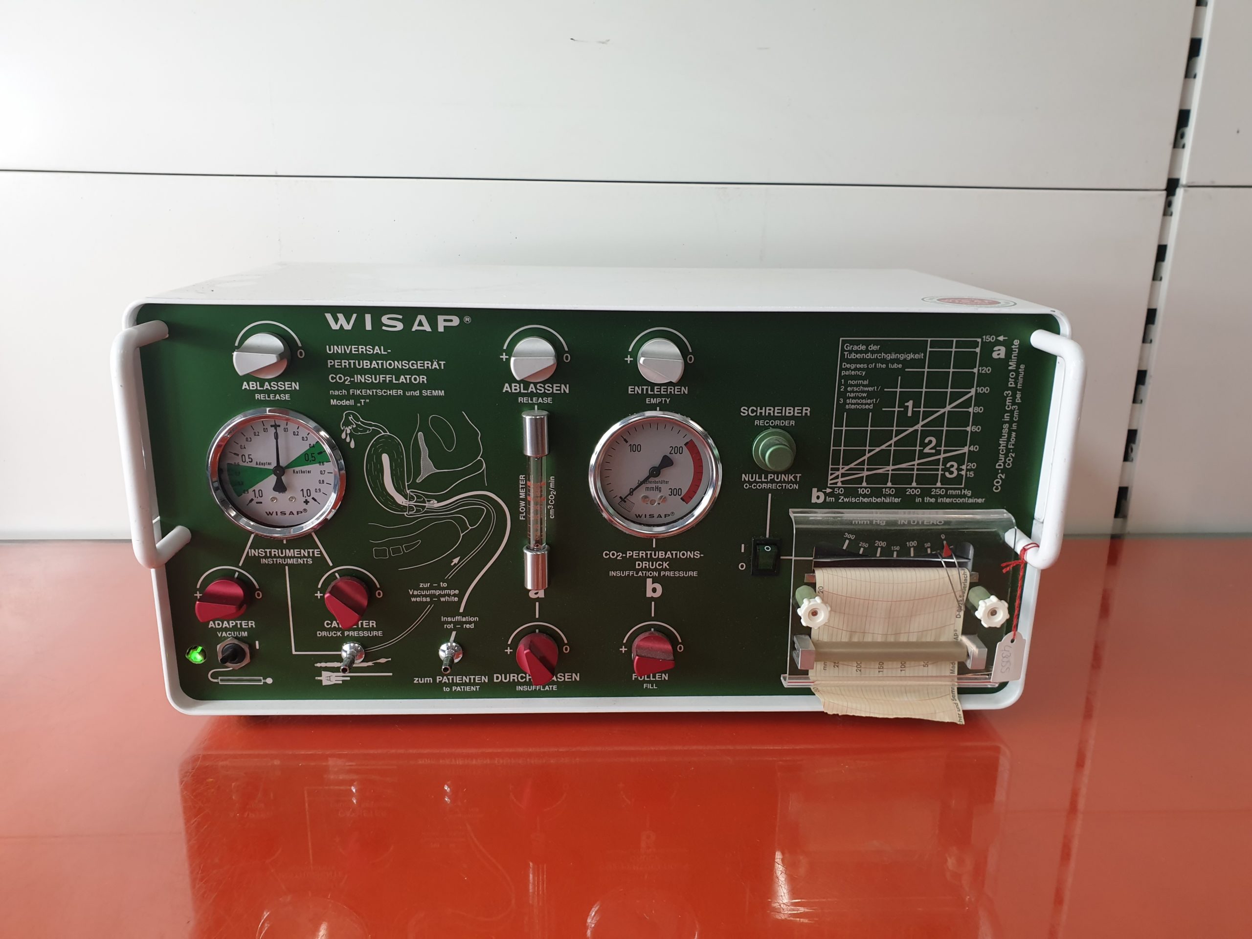 Wisap 1110/1 Universal Pertubationsgerät CO2 Insufflator nach Fikentscher Semm Modell T — image 1 of 6