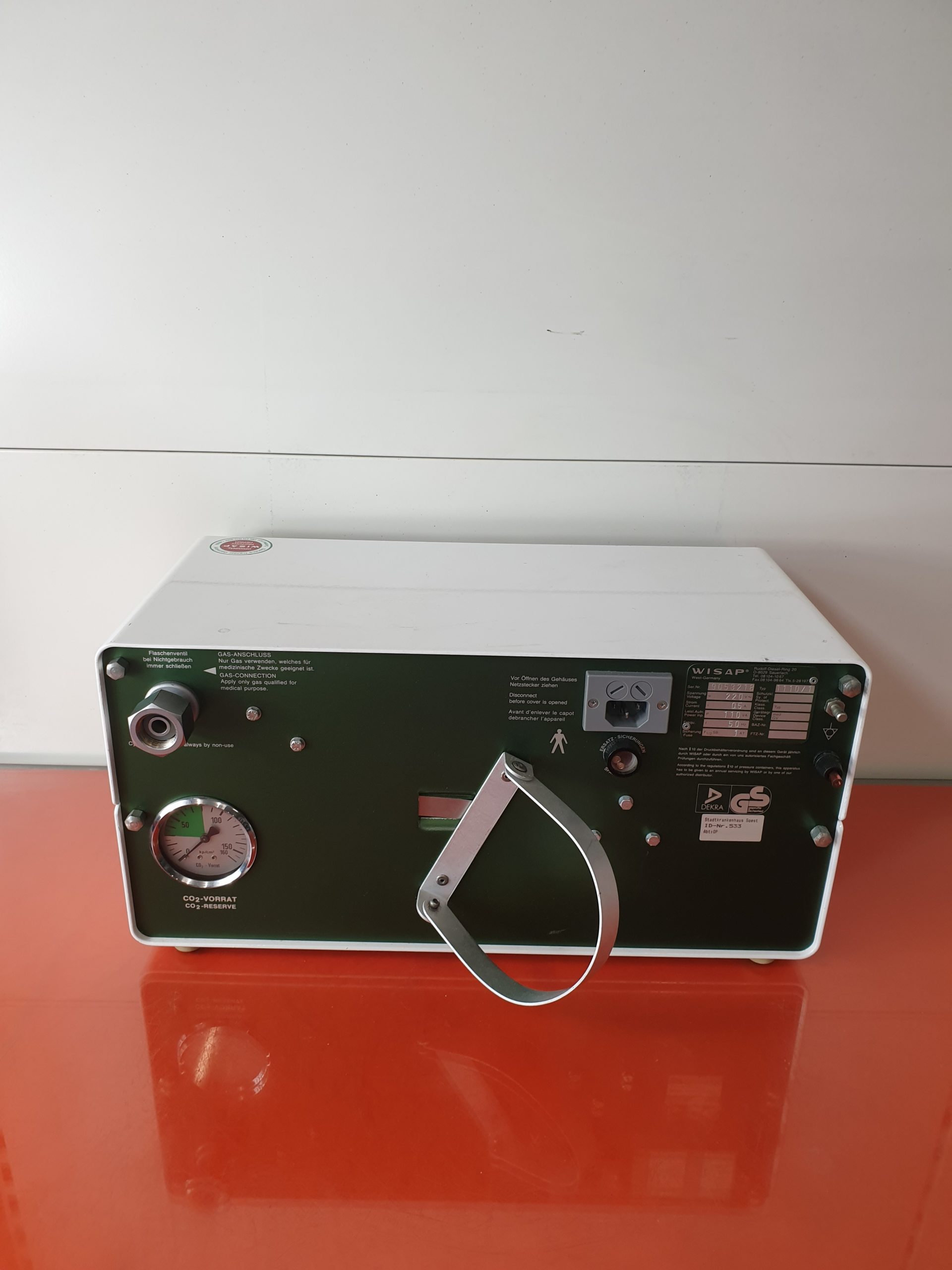 Wisap 1110/1 Universal Pertubationsgerät CO2 Insufflator nach Fikentscher Semm Modell T thumbnail 4