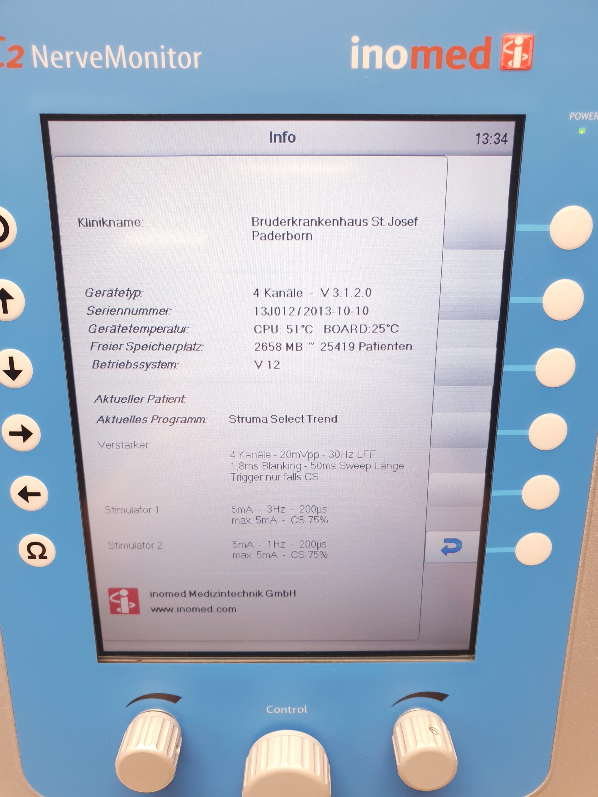 inomed C2 2 NerveMonitor C2 4-Kanal-System für die intraoperative Nervenüberwachung thumbnail 3